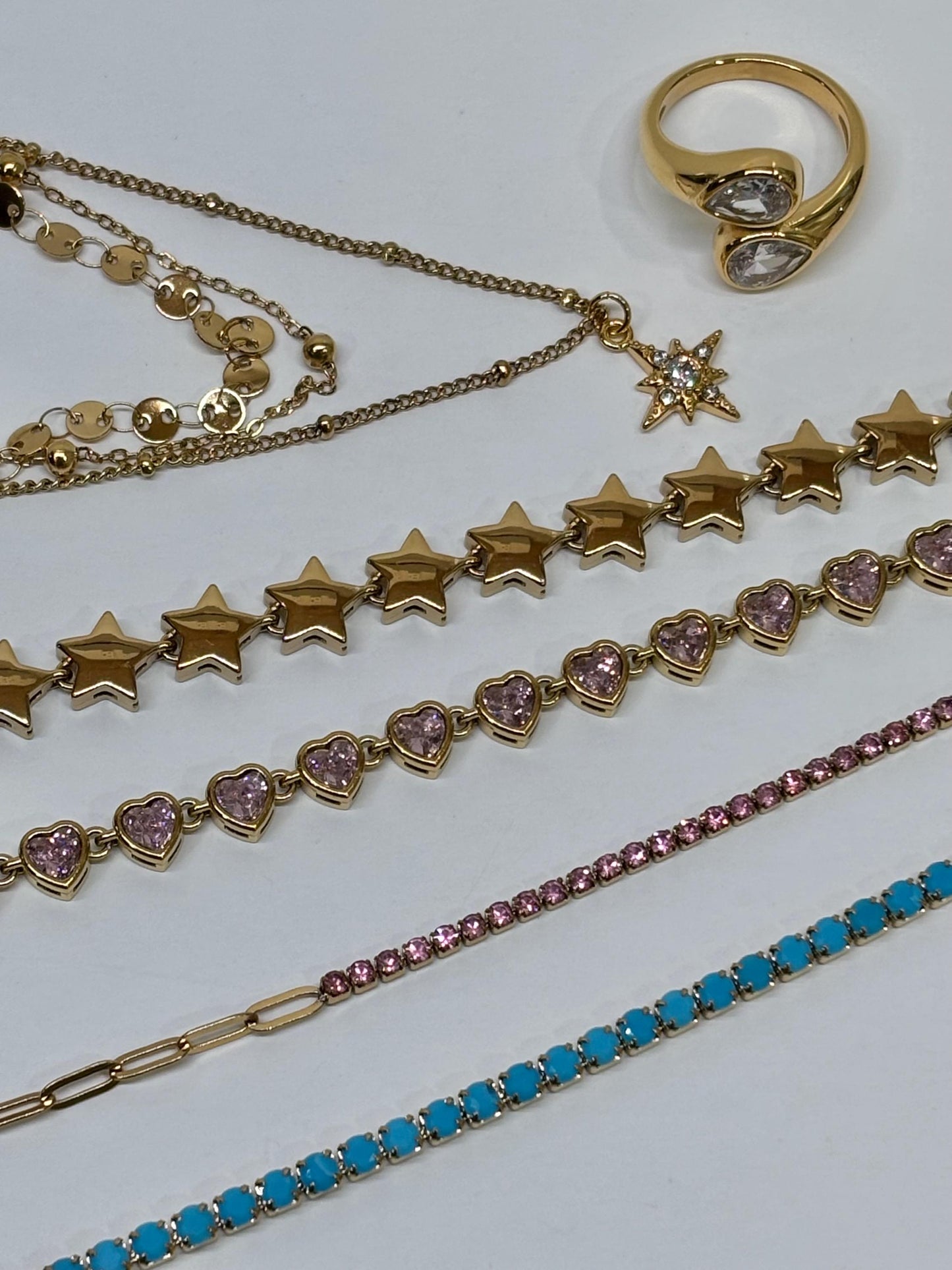 Celestial 3 Layer Gold Dainty Necklace