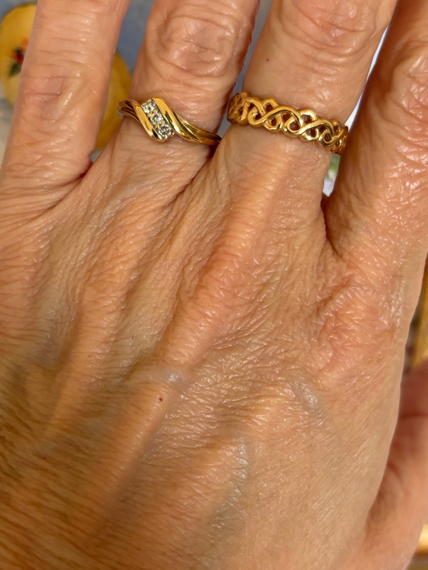 Vintage Celtic Heart Eternity 14k Band