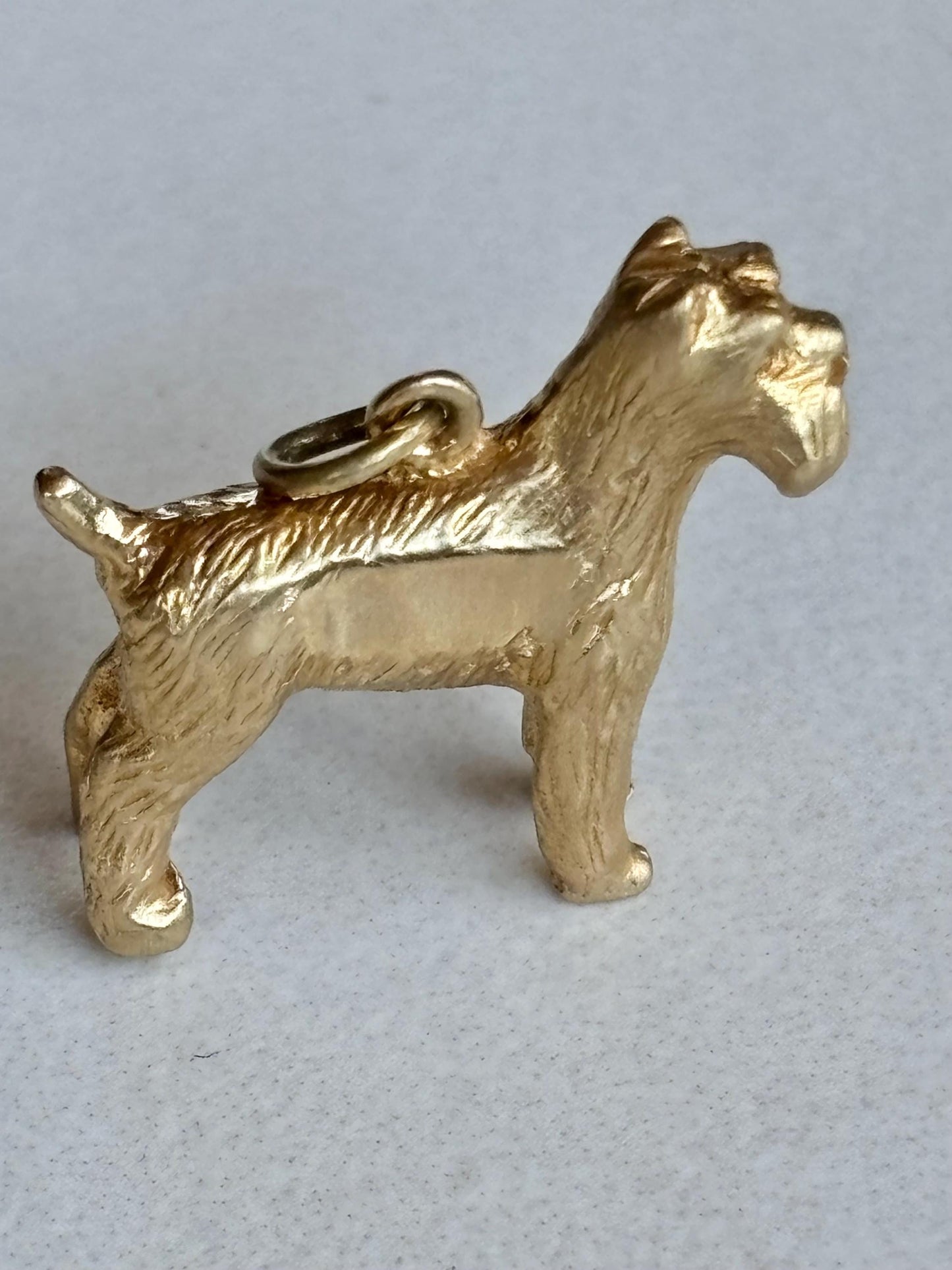 Vintage Scotty Terrier Dog Charm 14K