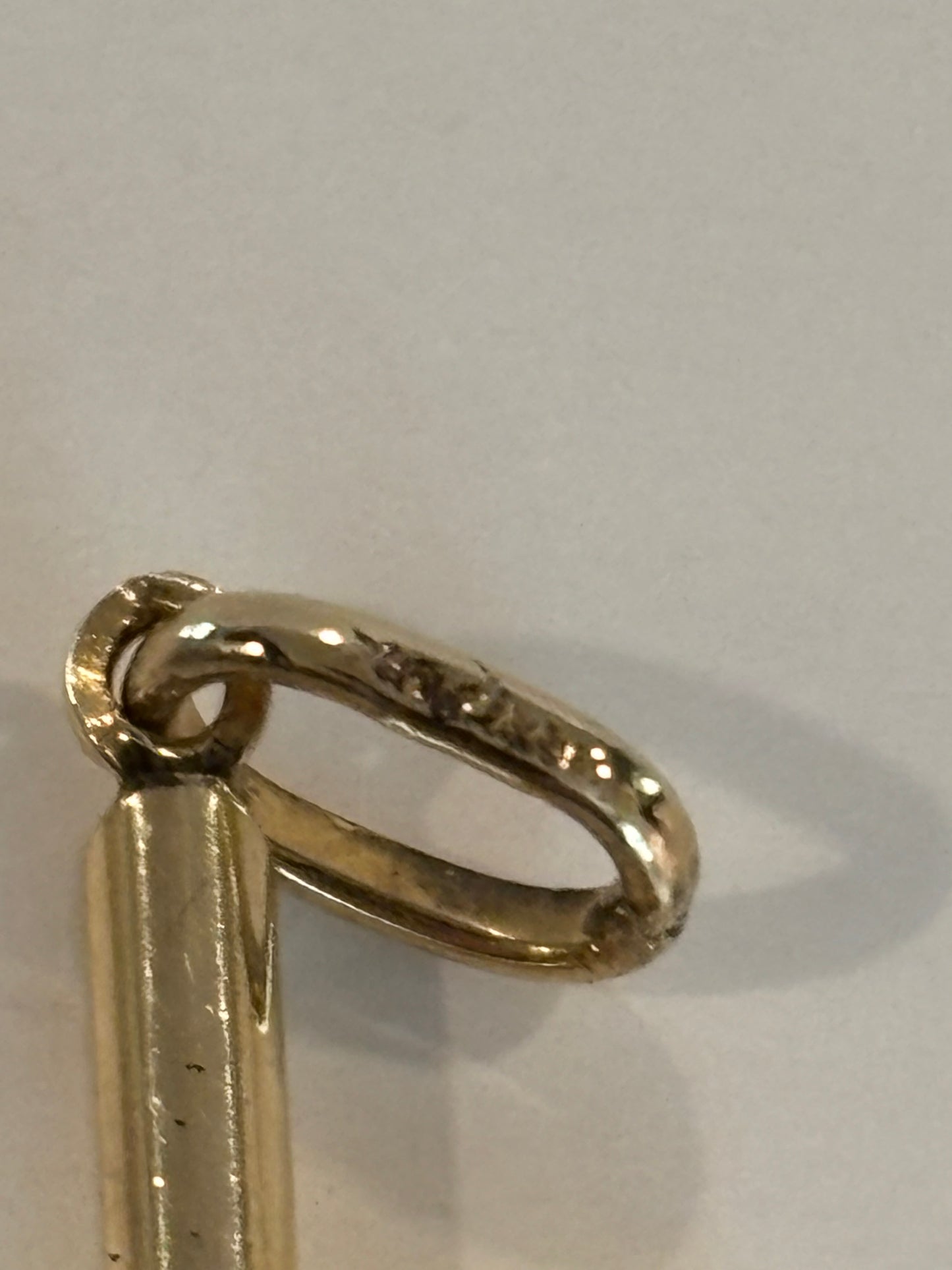 Vintage 10k Yellow Gold Tube Cross Pendant – Minimalist Religious Charm