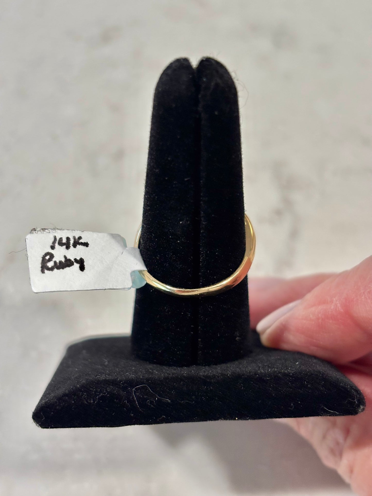 Vintage Ruby Knot Statement Ring 14K Solid Yellow Gold