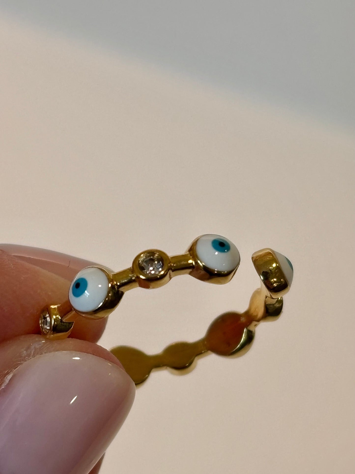 Evil Eye Protection Band - 18K Gold Plated Stainless Steel