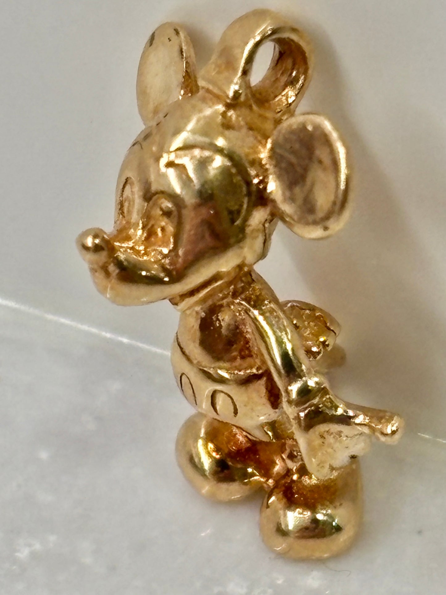 Vintage 14K Yellow Gold Mickey Mouse Charm – Classic Disney Treasure