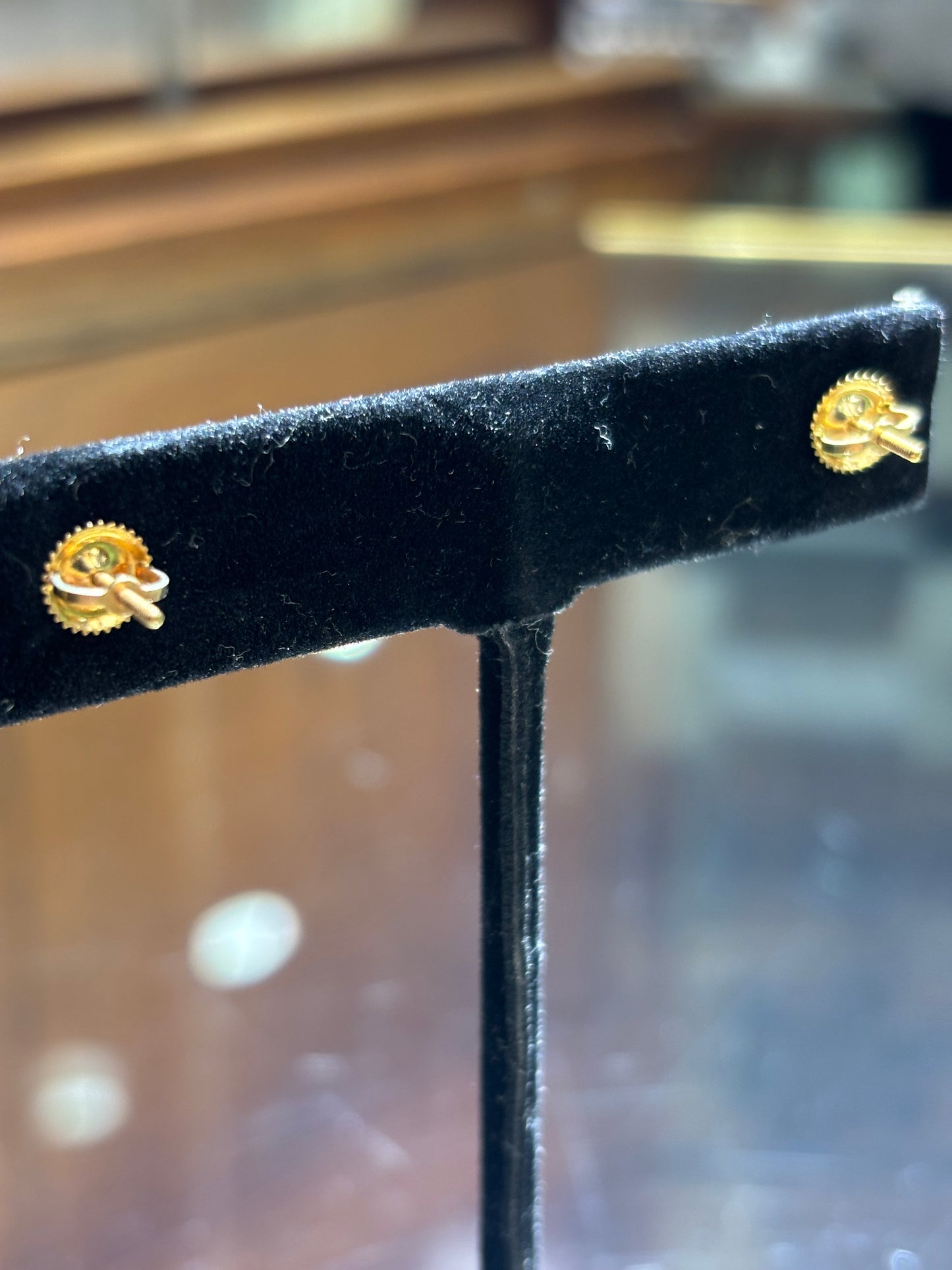 Vintage 14k Gold Diamond Heart Halo Stud Earrings | Romantic Estate Jewelry