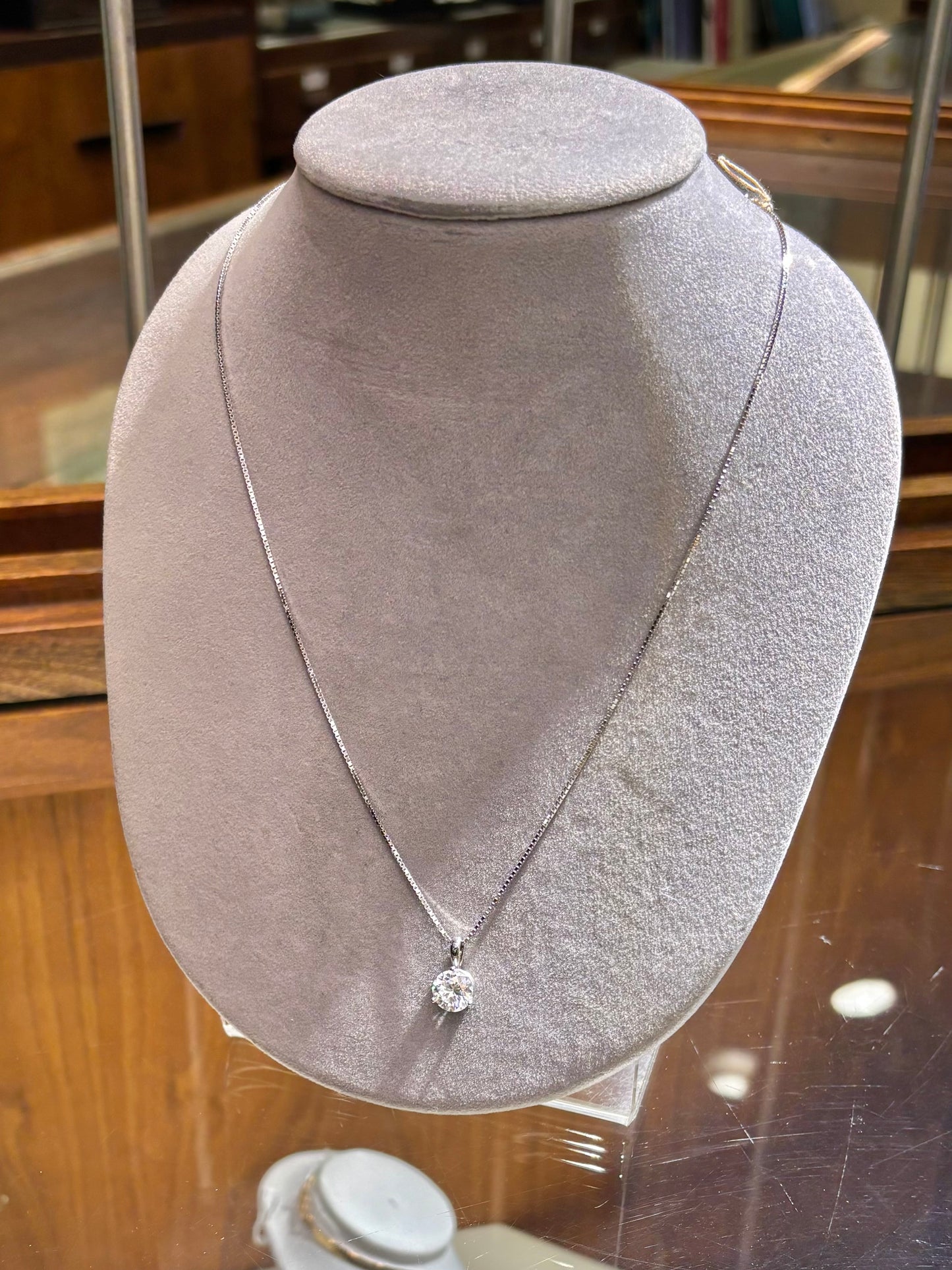 Moissanite 2ct Diamond 14k White Gold Necklace