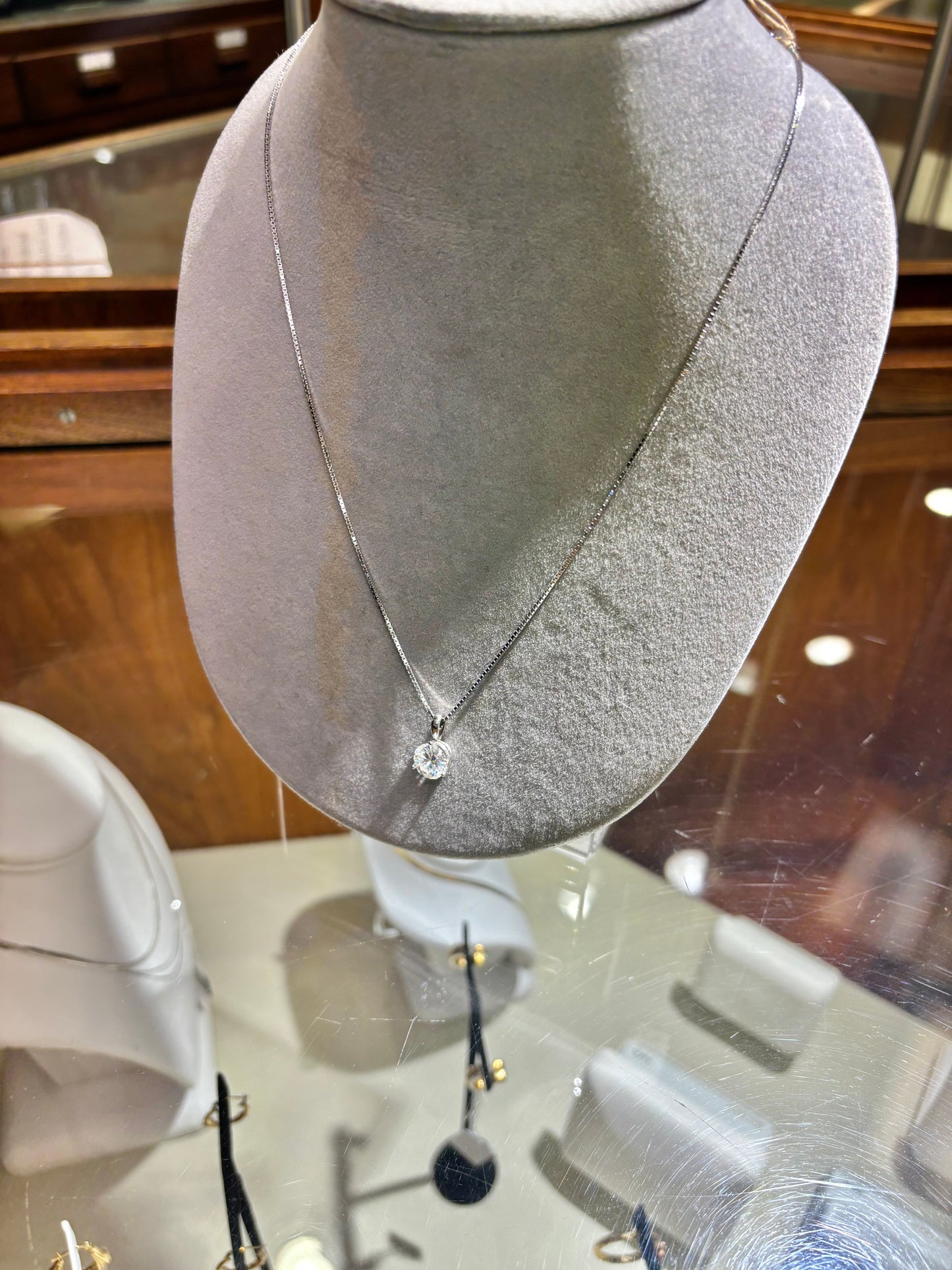 Moissanite 2ct Diamond 14k White Gold Necklace