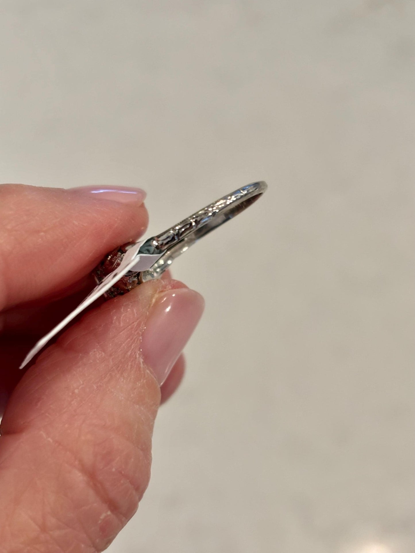 Antique Diamond Ring 18k White Gold | Filigree Estate Ring | Heirloom Fine Jewelry
