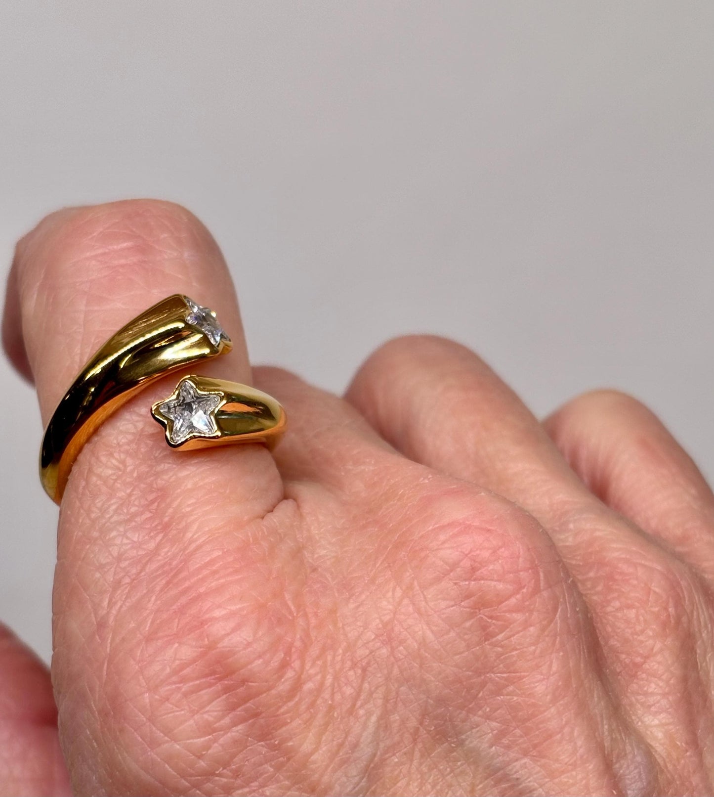 Celestial Star Wrap Ring 18k Gold Plated PVD Stainless Steel