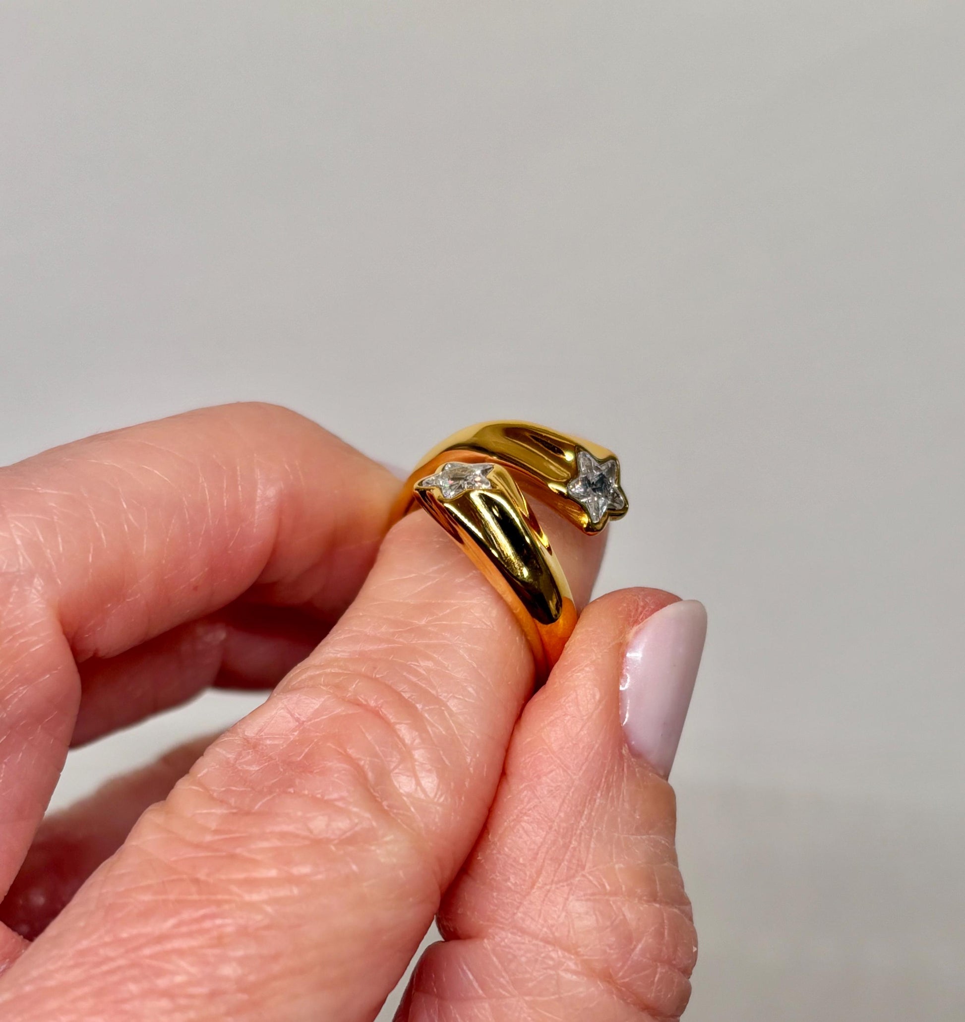 Celestial Star Wrap Ring 18k Gold Plated PVD Stainless Steel