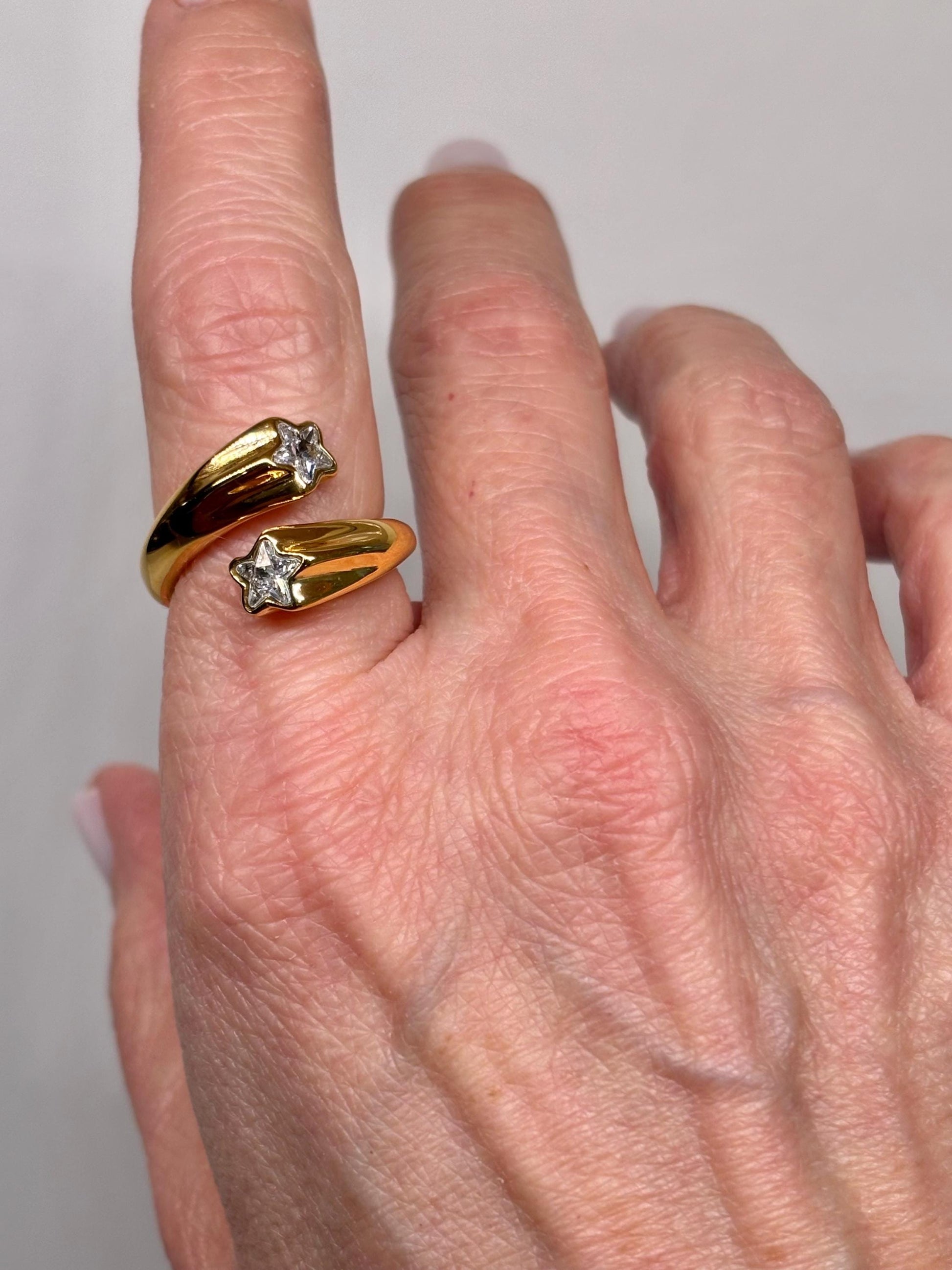 Celestial Star Wrap Ring 18k Gold Plated PVD Stainless Steel