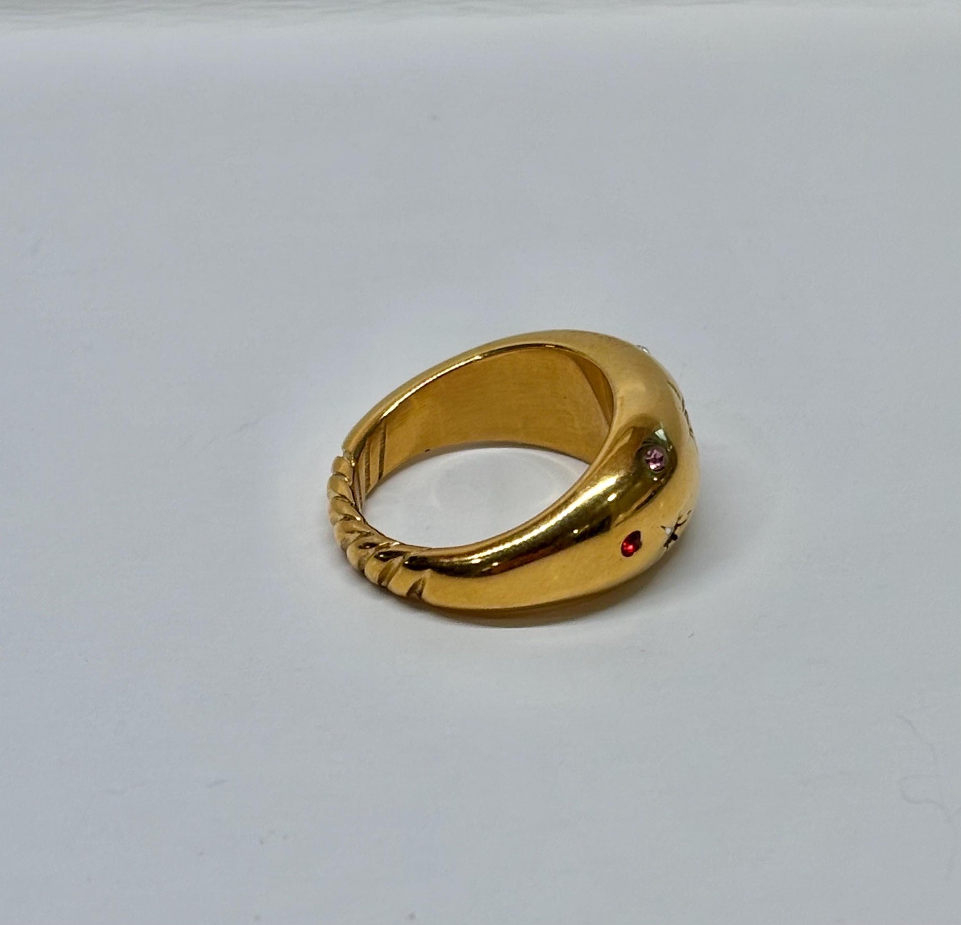 Chunky Celestial Star Band Ring | 18K Gold Plated Stainless Steel | Vintage-Inspired Statement Ring