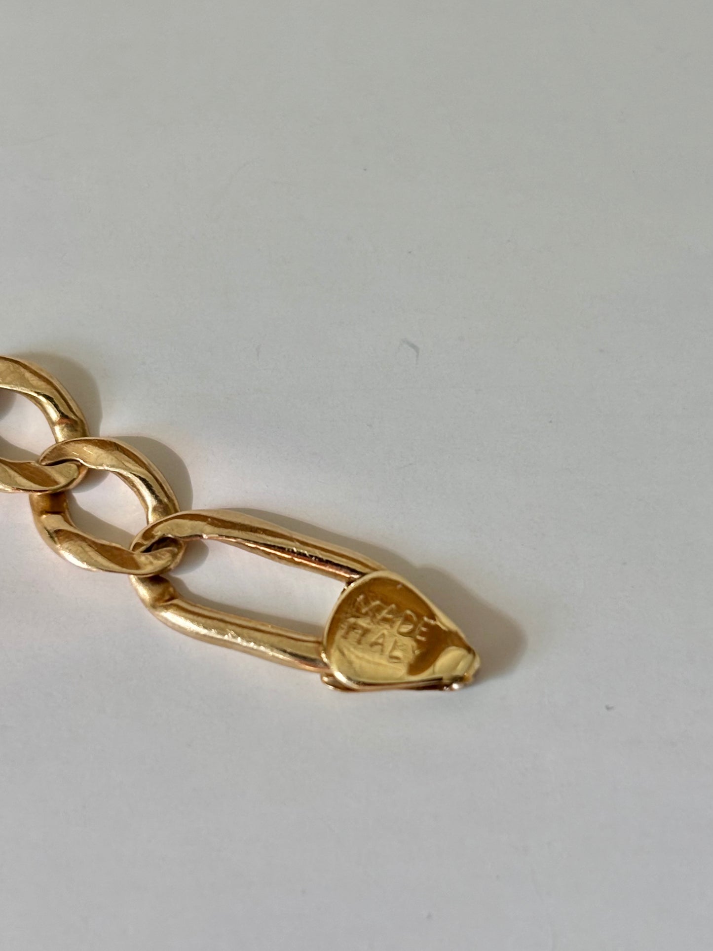 Vintage 10K Gold Mixed Link Bracelet | Bold Elongated Chain