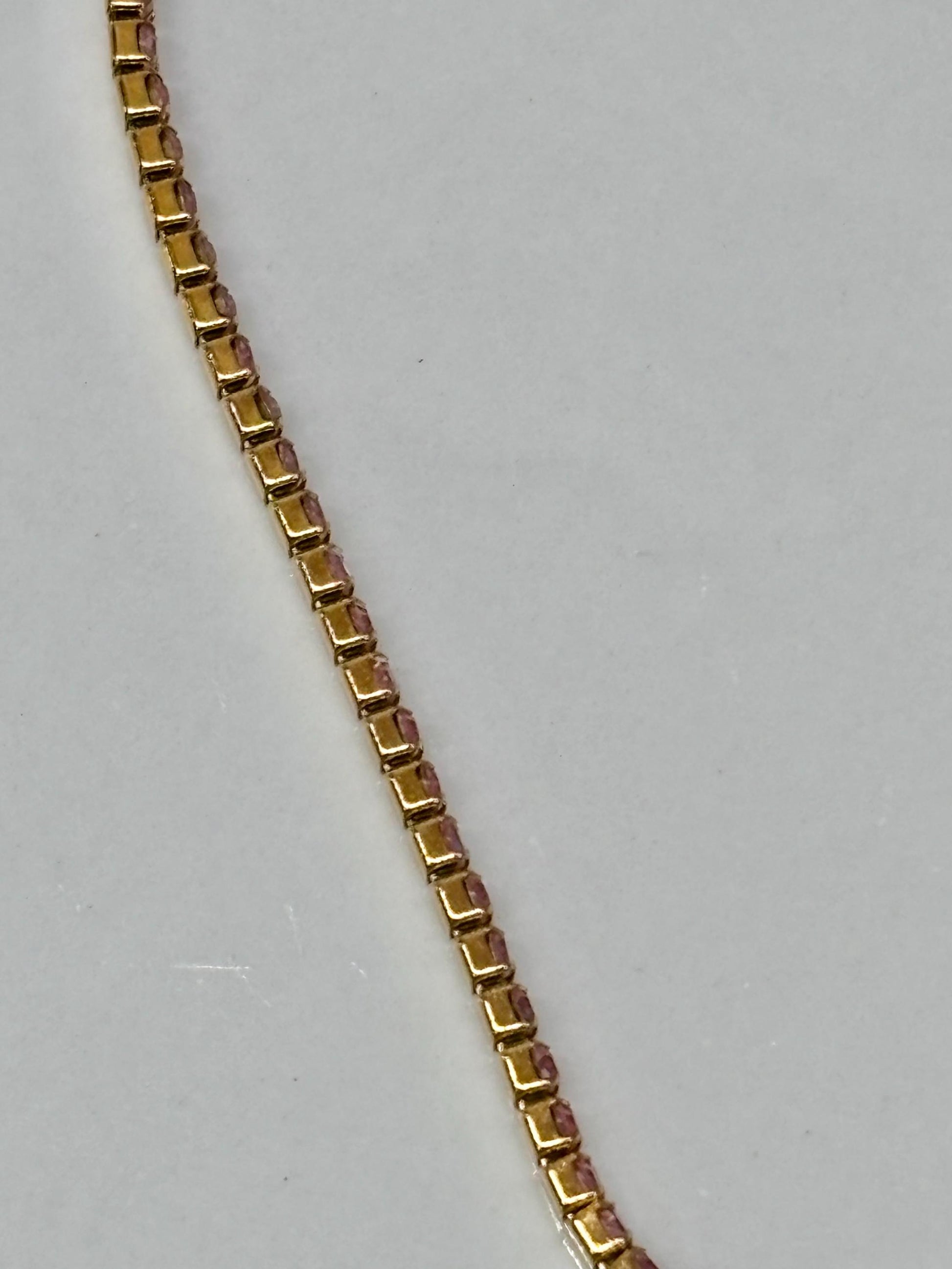 Dainty Pink Gemstone Link Bracelet