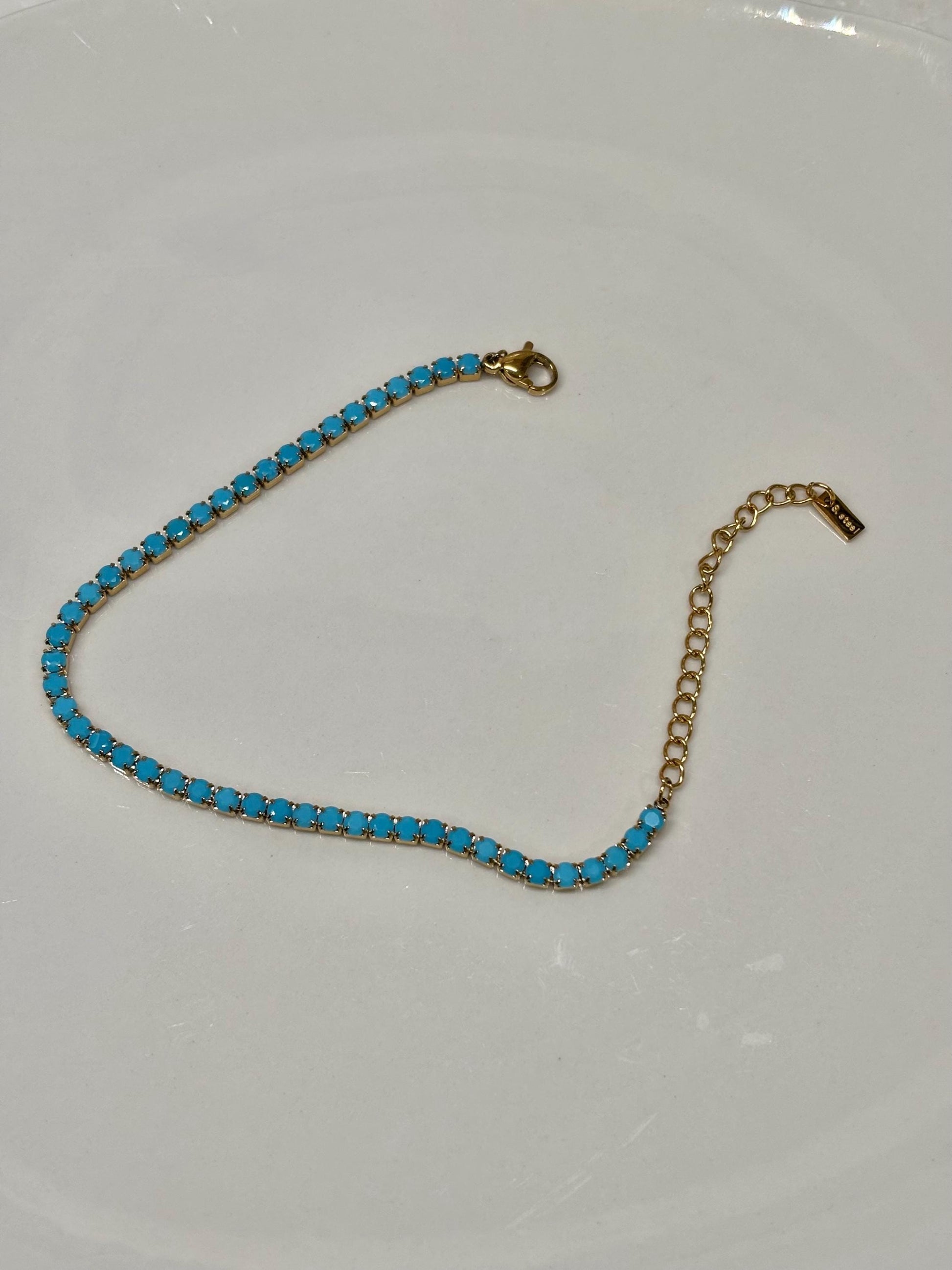 Dainty Turquoise Tennis Bracelet