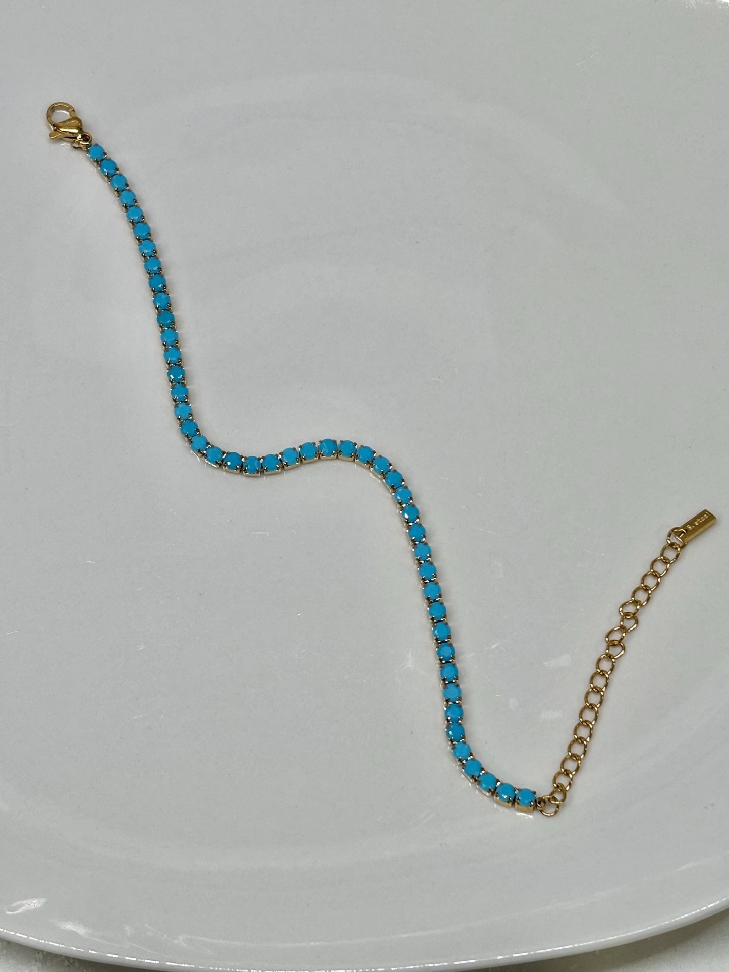 Dainty Turquoise Tennis Bracelet