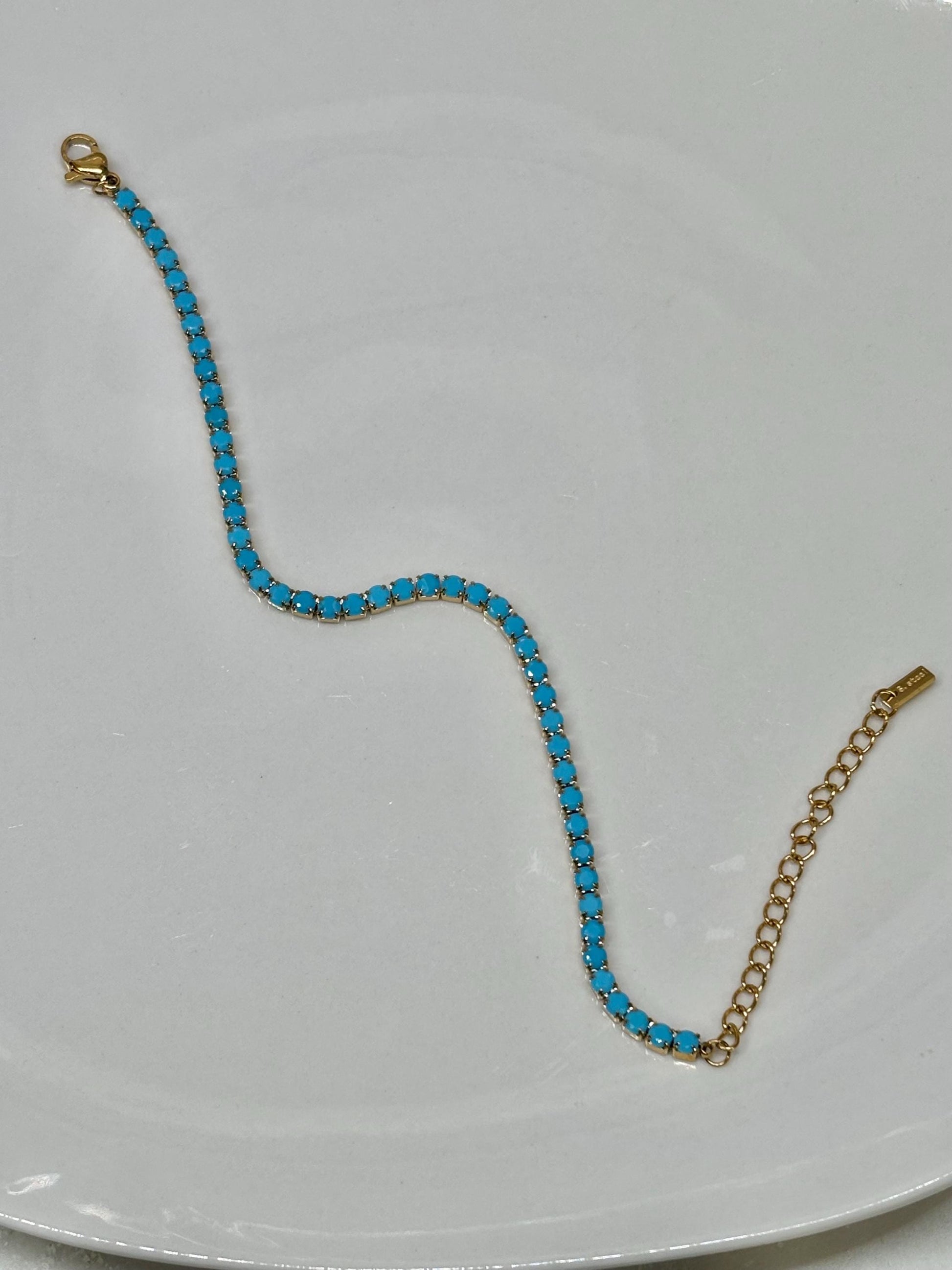 Dainty Turquoise Tennis Bracelet
