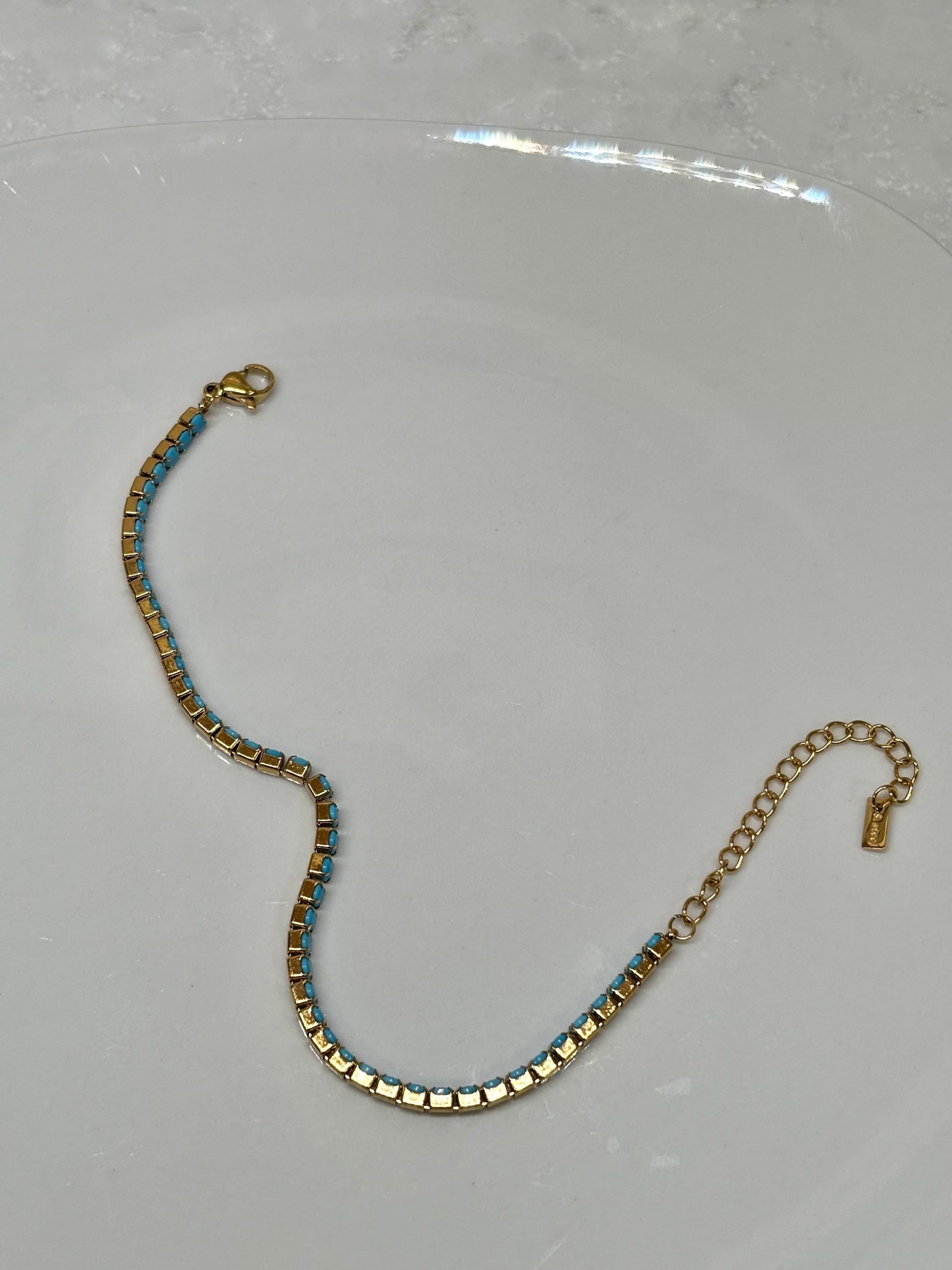Dainty Turquoise Tennis Bracelet