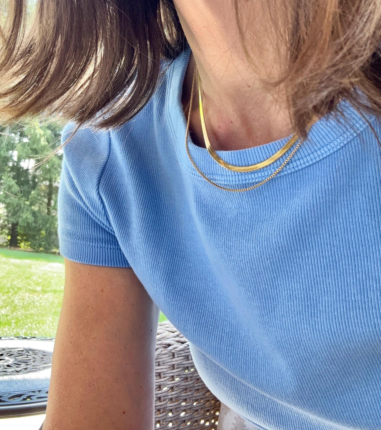 Double Chain Gold Trendy Necklace