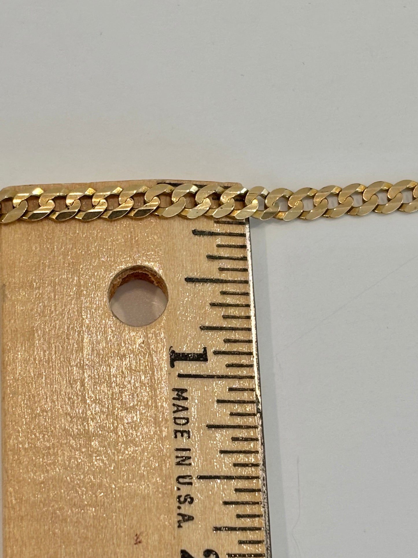 14k Solid Yellow Gold Cuban Curb Link Bracelet -Bold and Luxurious Statement Vintage