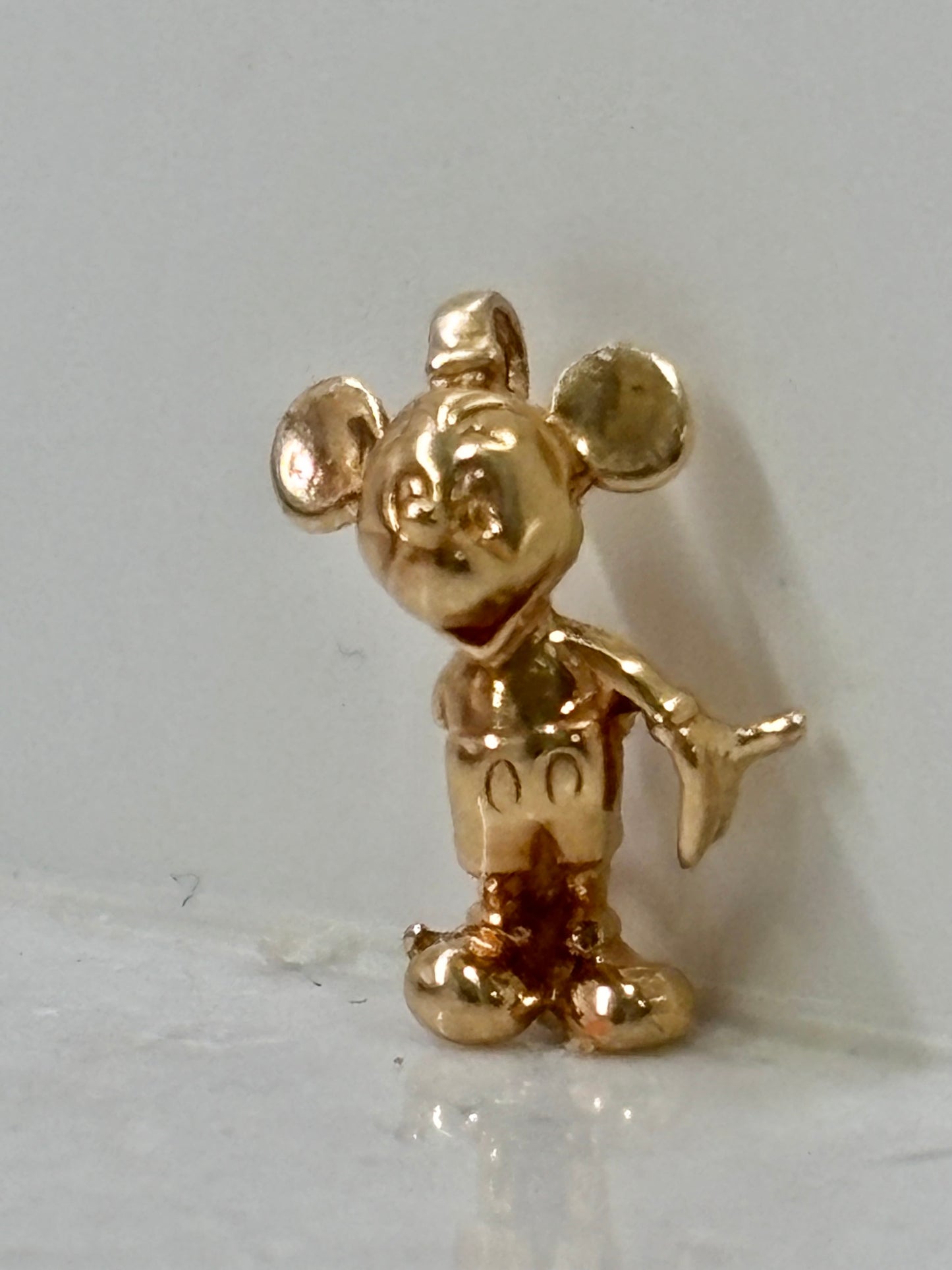 Vintage 14K Yellow Gold Mickey Mouse Charm – Classic Disney Treasure