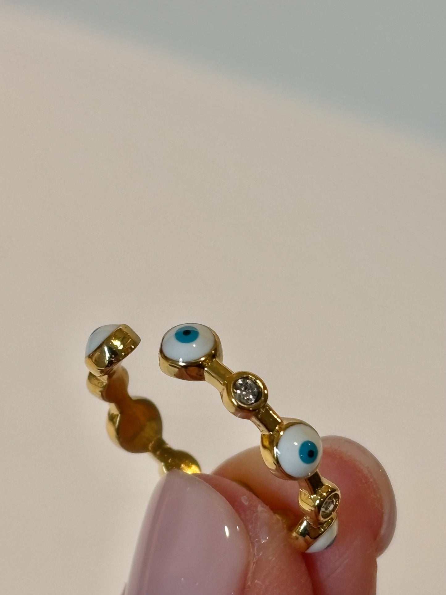 Evil Eye Protection Band - 18K Gold Plated Stainless Steel