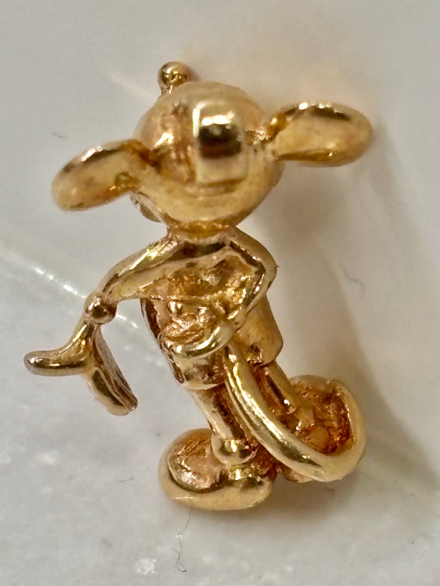 Vintage 14K Yellow Gold Mickey Mouse Charm – Classic Disney Treasure