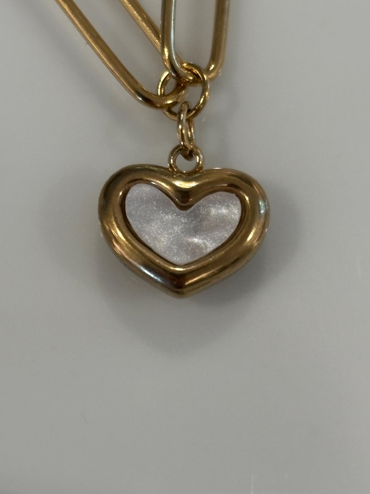 Heart Paperclip Gold Trendy Necklace