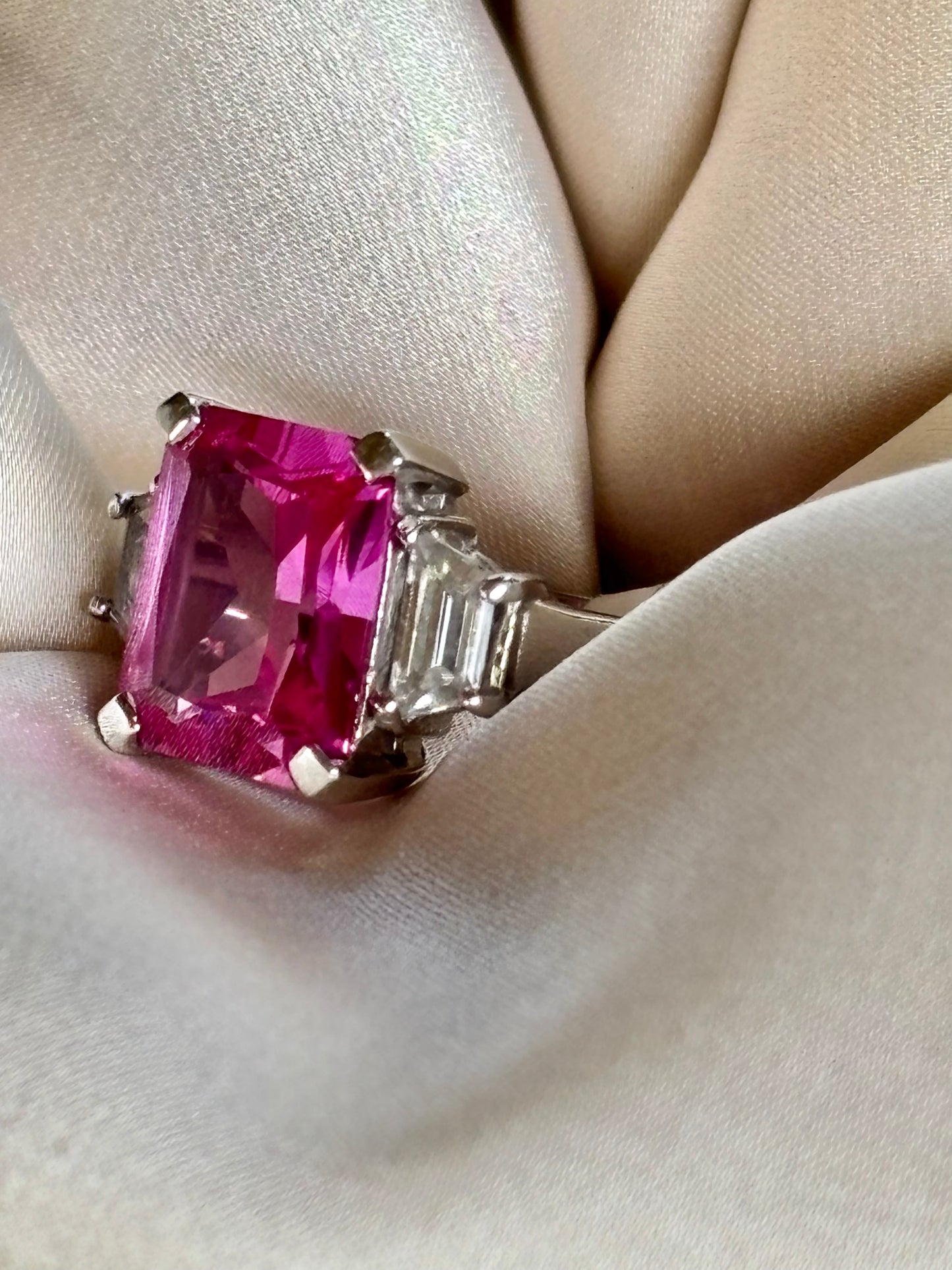 Pink Lab Grown Diamond 14k White Gold