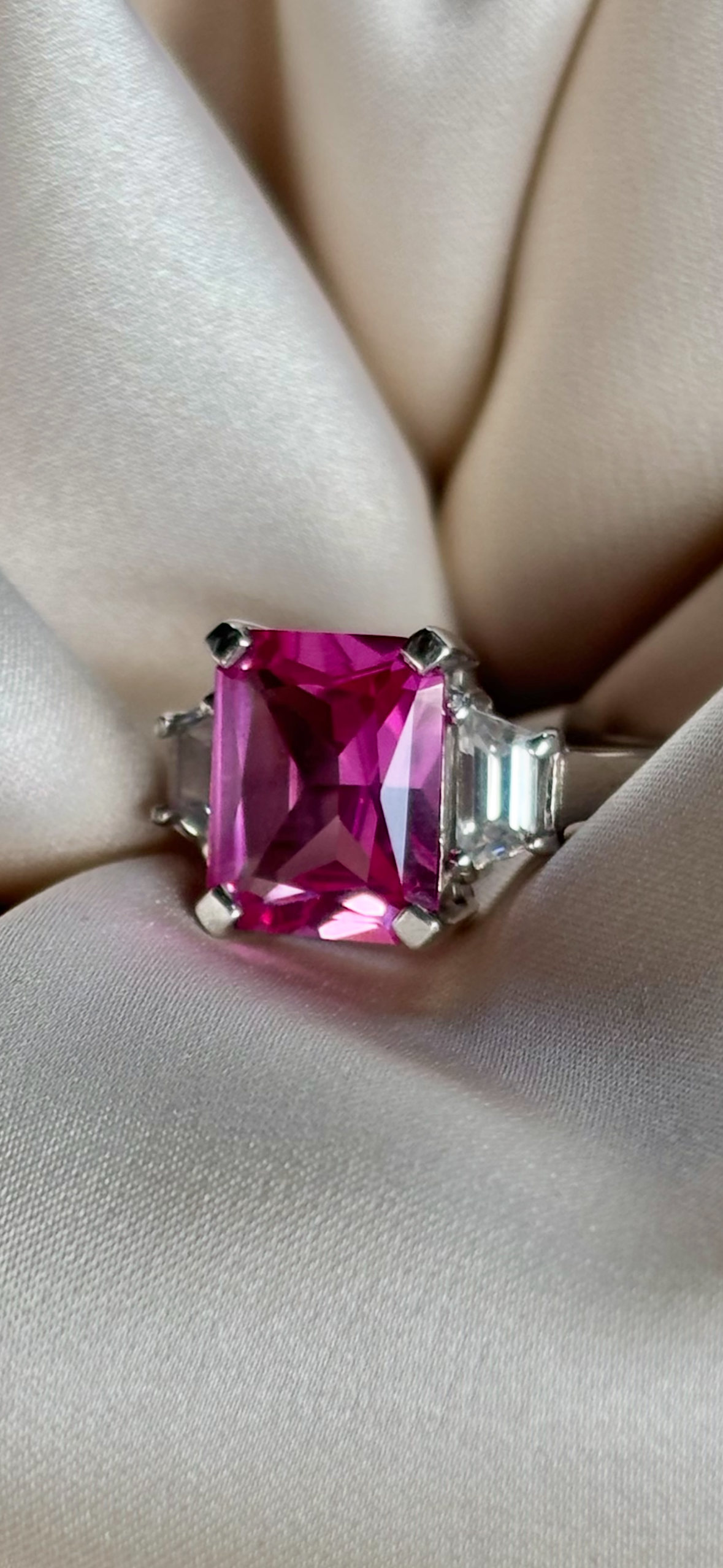 Pink Lab Grown Diamond 14k White Gold