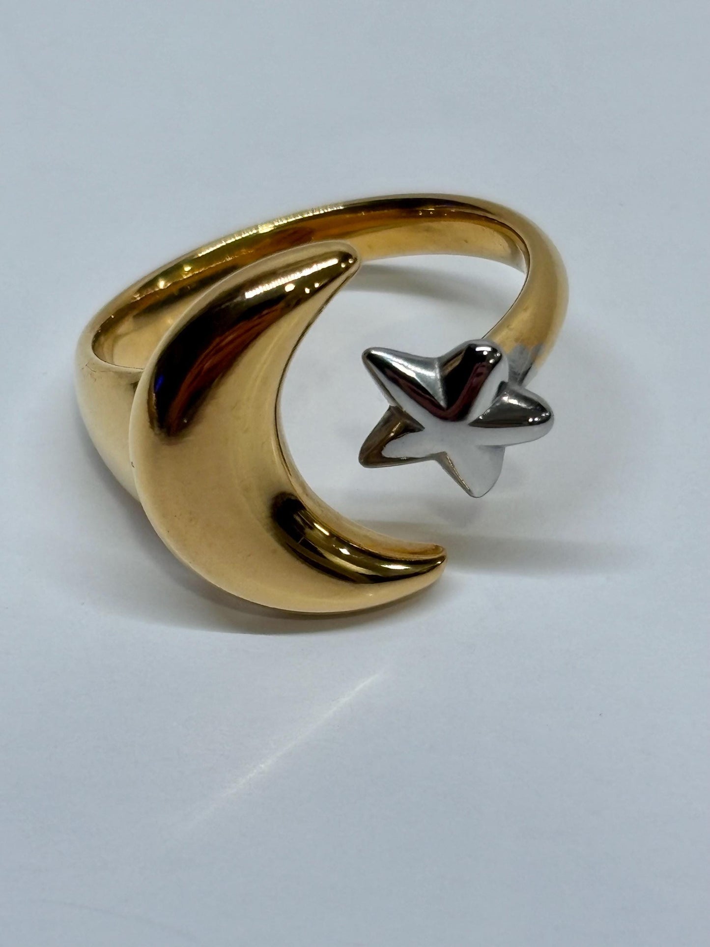 Moon & Star Celestial Statement Ring