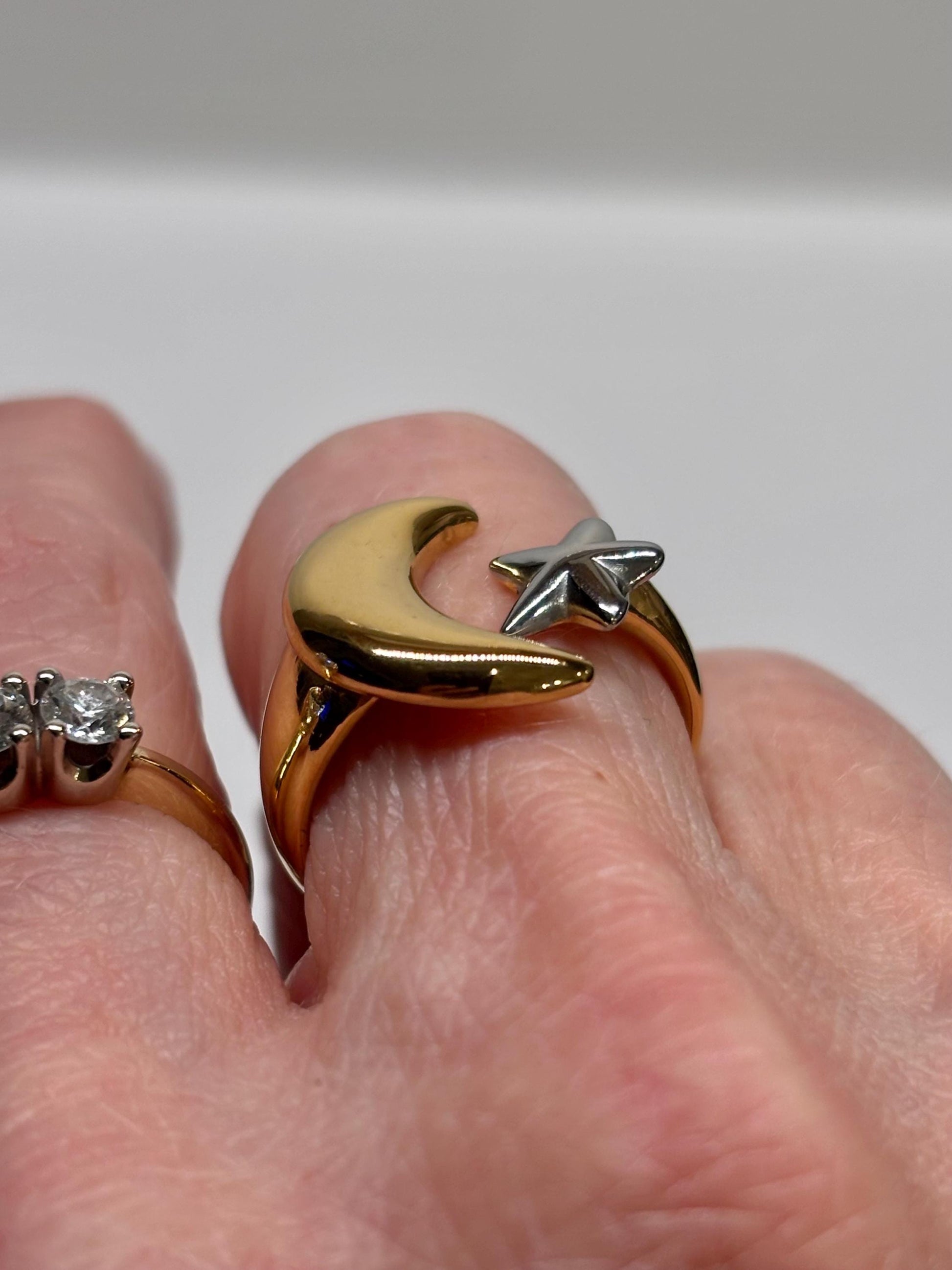 Moon & Star Celestial Statement Ring