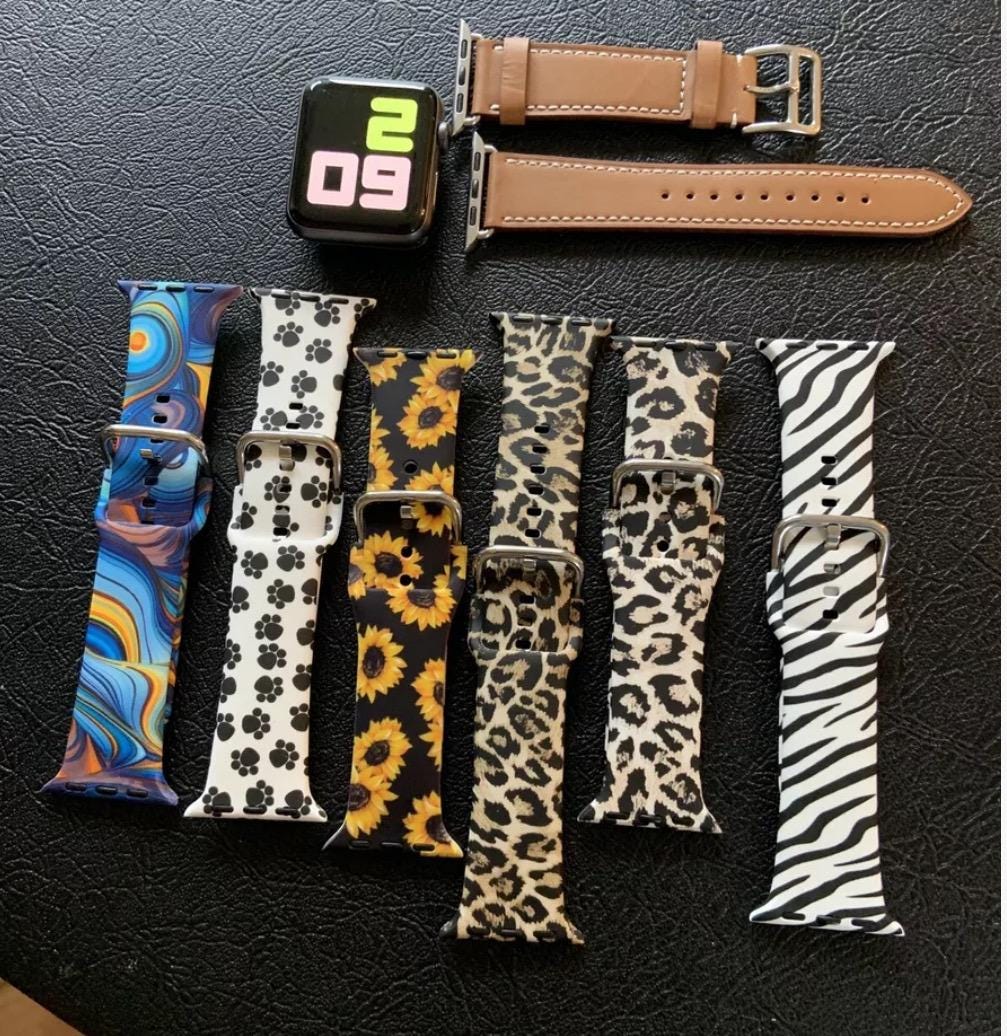 Paw Print Silicone Watch Band for Apple Watch 38/40/41mm