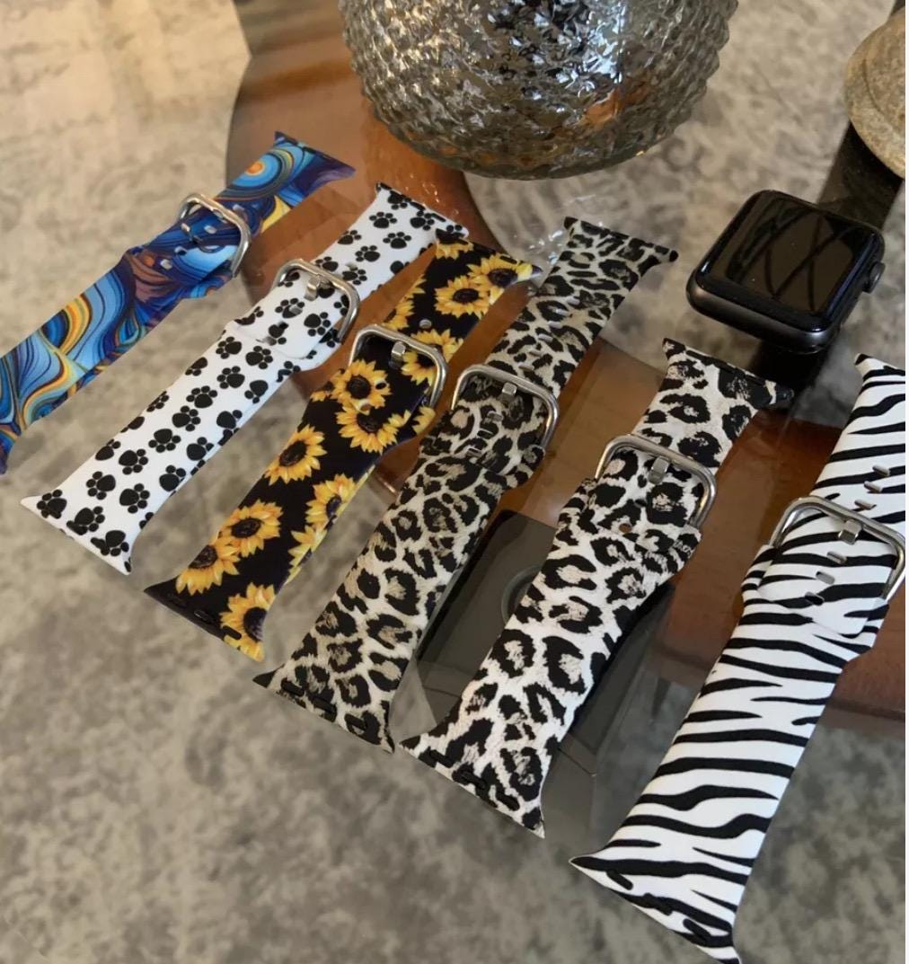Paw Print Silicone Watch Band for Apple Watch 38/40/41mm