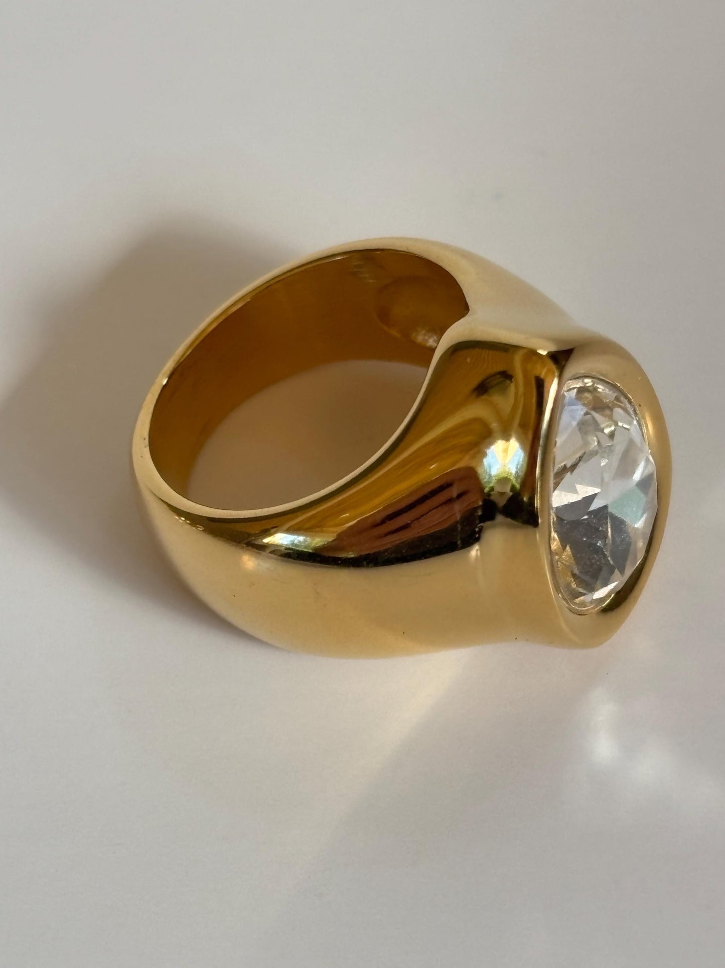 Pear Shaped Ice Crystal Statment Ring