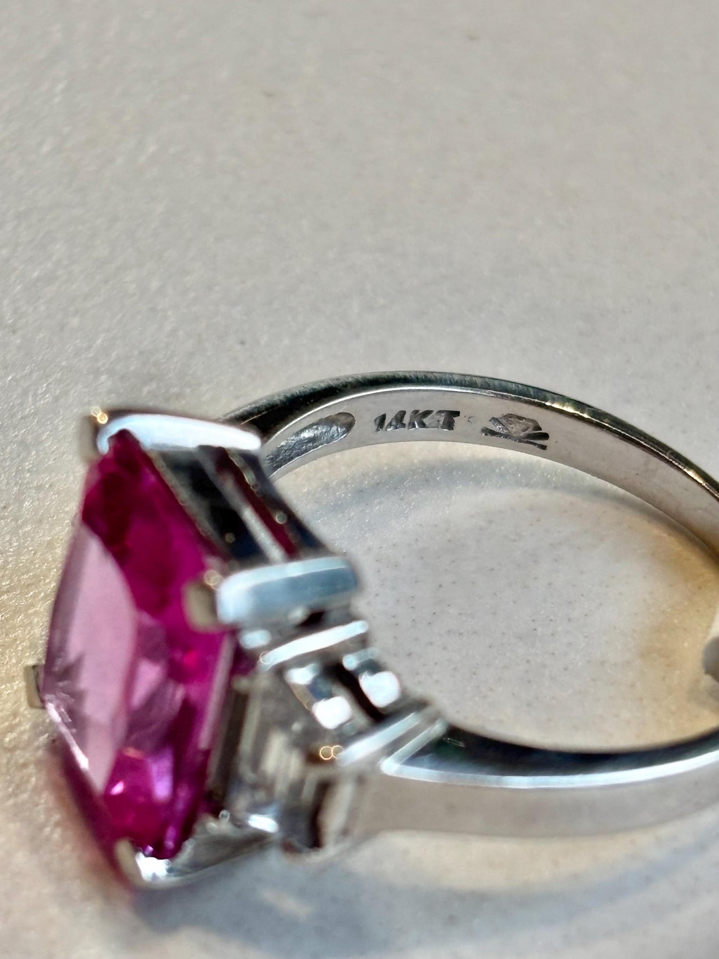 Pink Lab Grown Diamond 14k