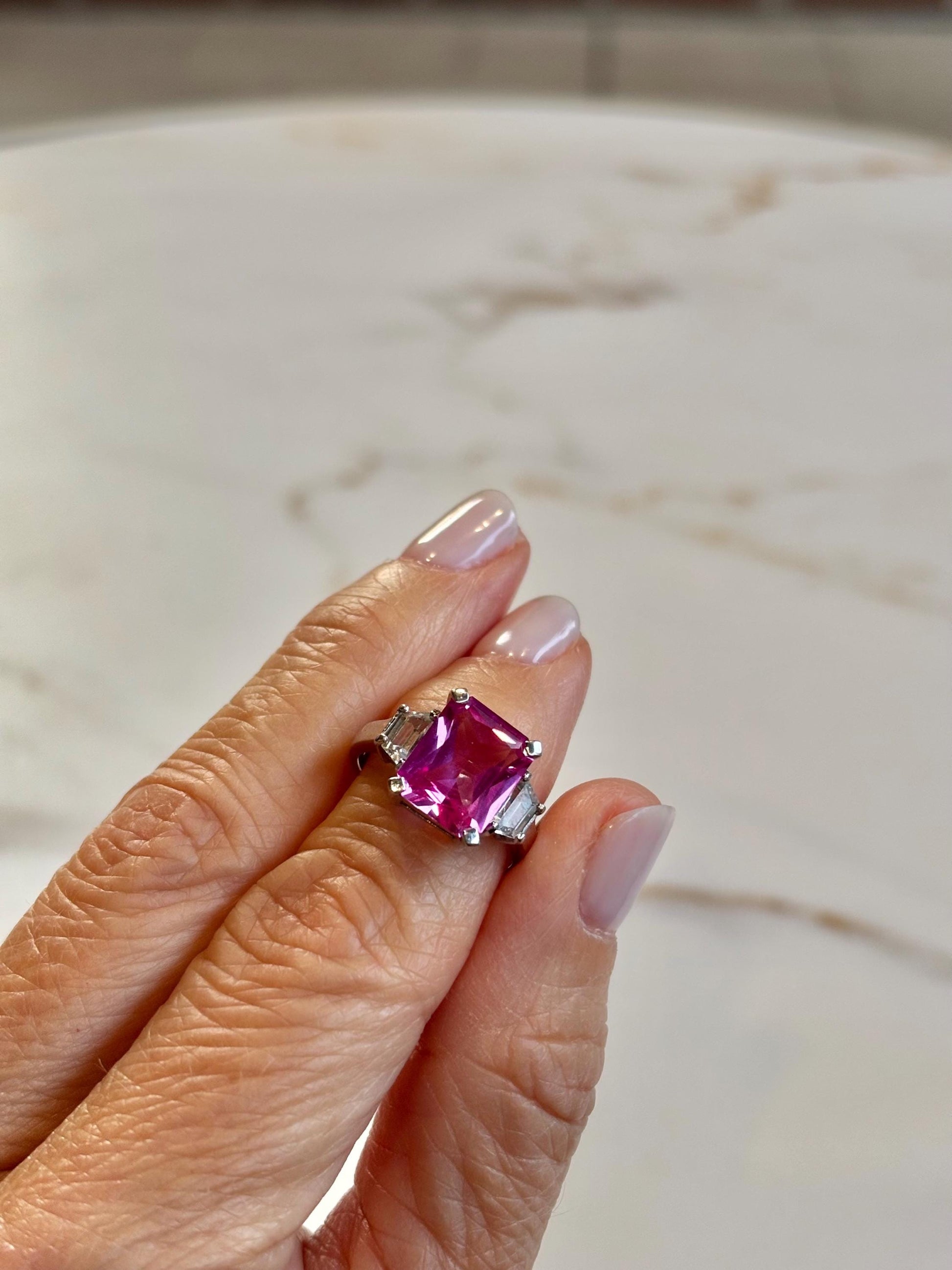 Pink Lab Grown Diamond 14k
