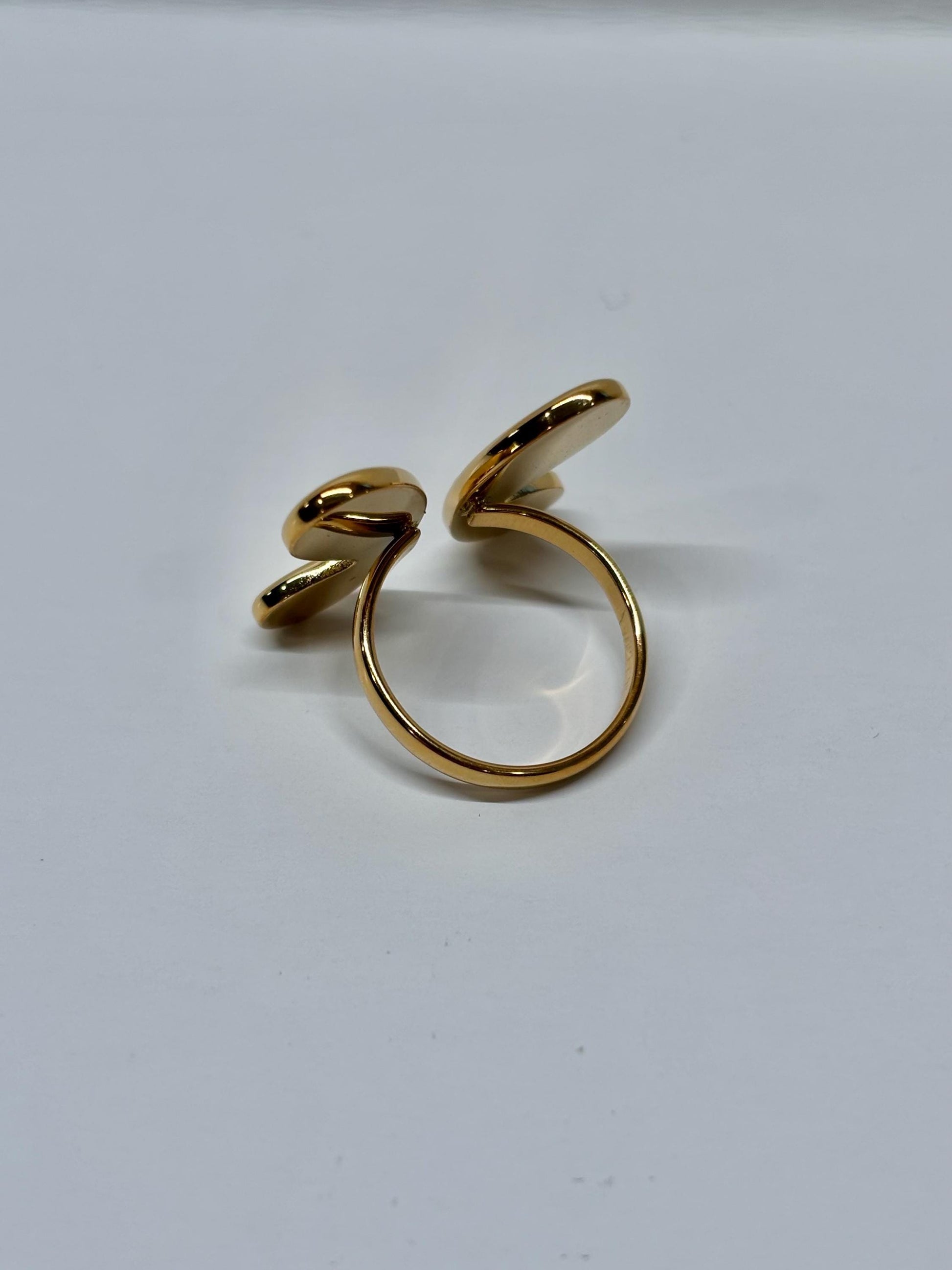 Sculptural Open Ring | 18K Gold Plated Stainless Steel, Size 7