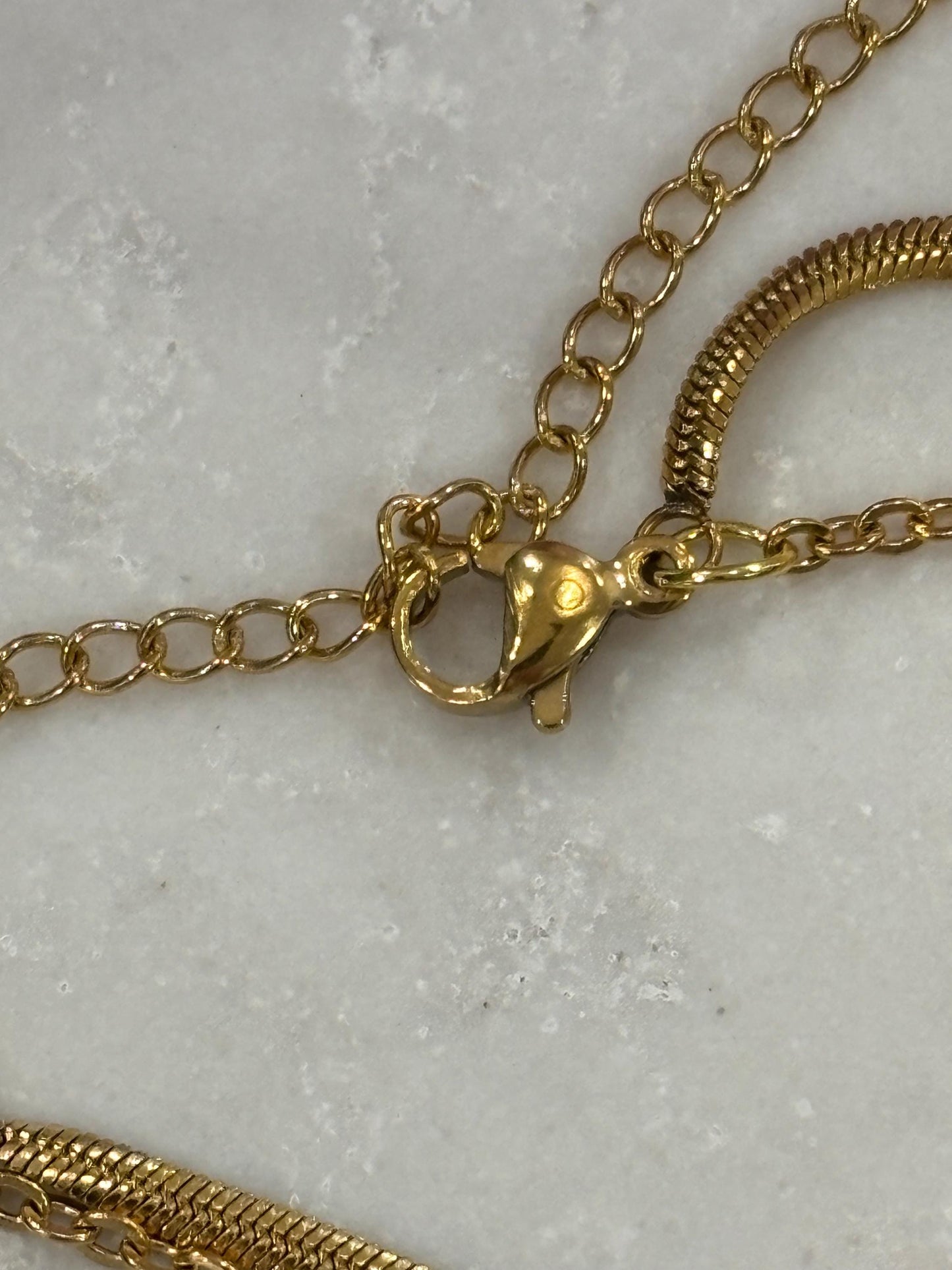 Star Stacked Celestial Layered Gold Necklace pvd Gold Plate