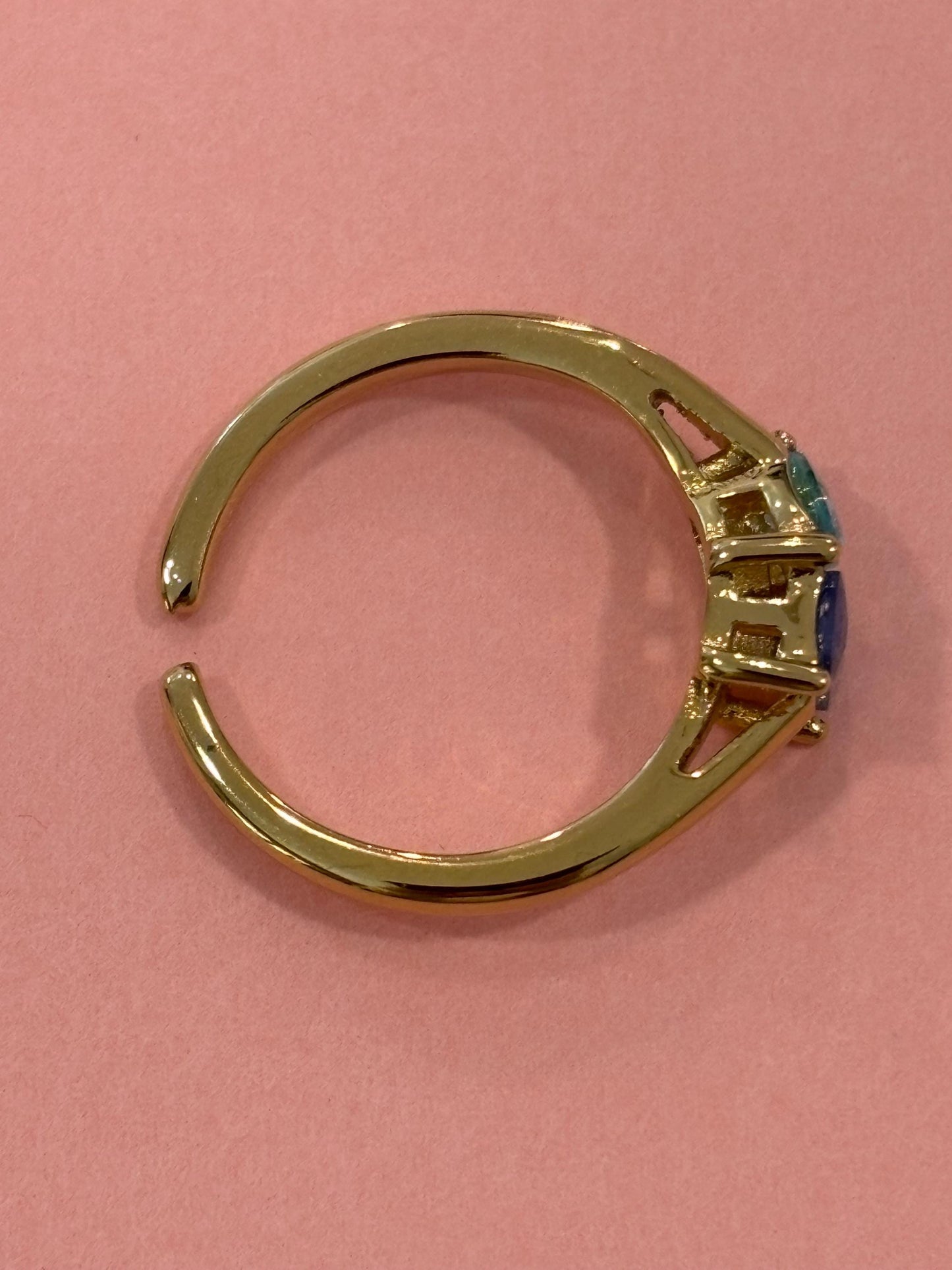 Vibrant Two Gemstone Statement Ring