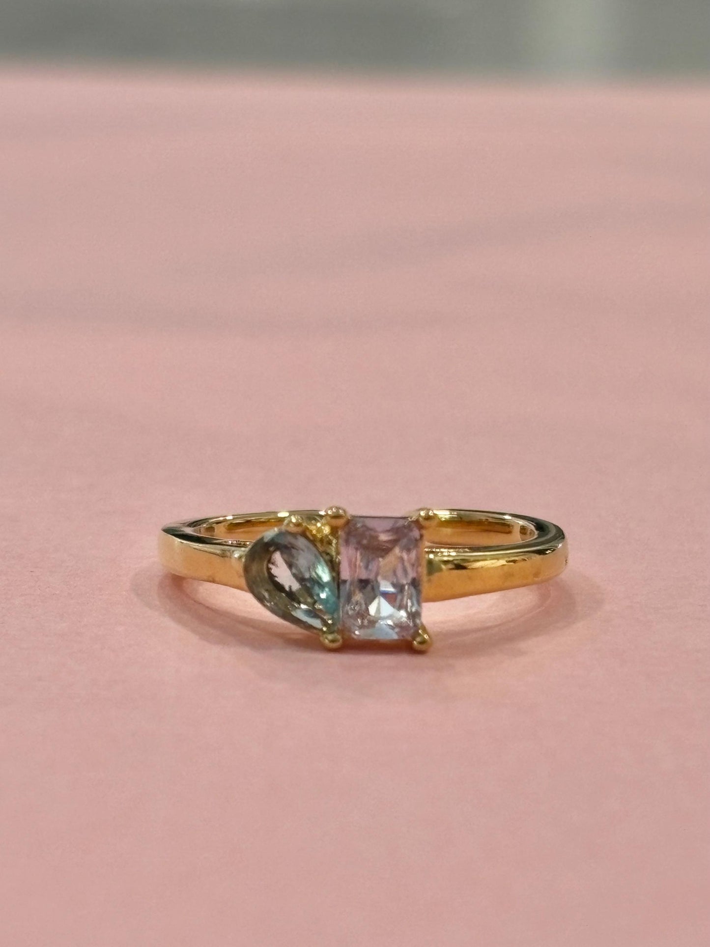 Vibrant Two Gemstone Statement Ring