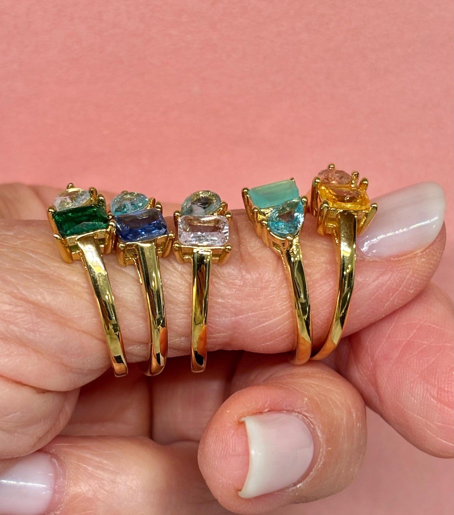 Vibrant Two Gemstone Statement Ring