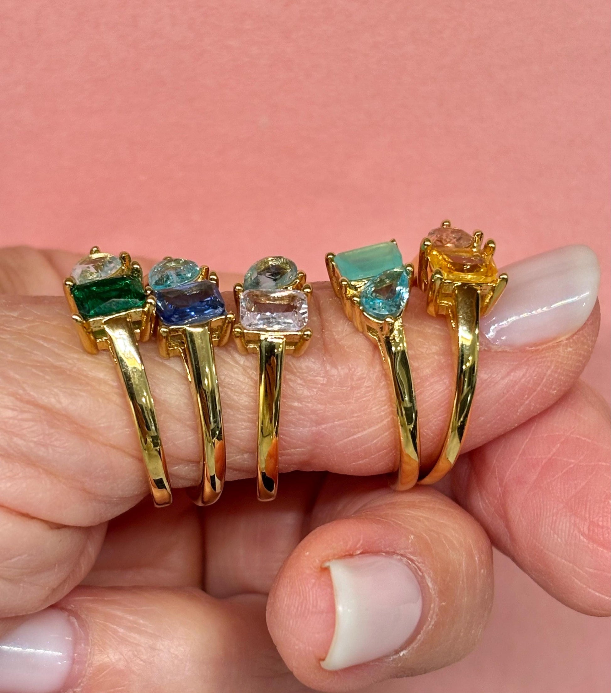 Vibrant Two Gemstone Statement Ring