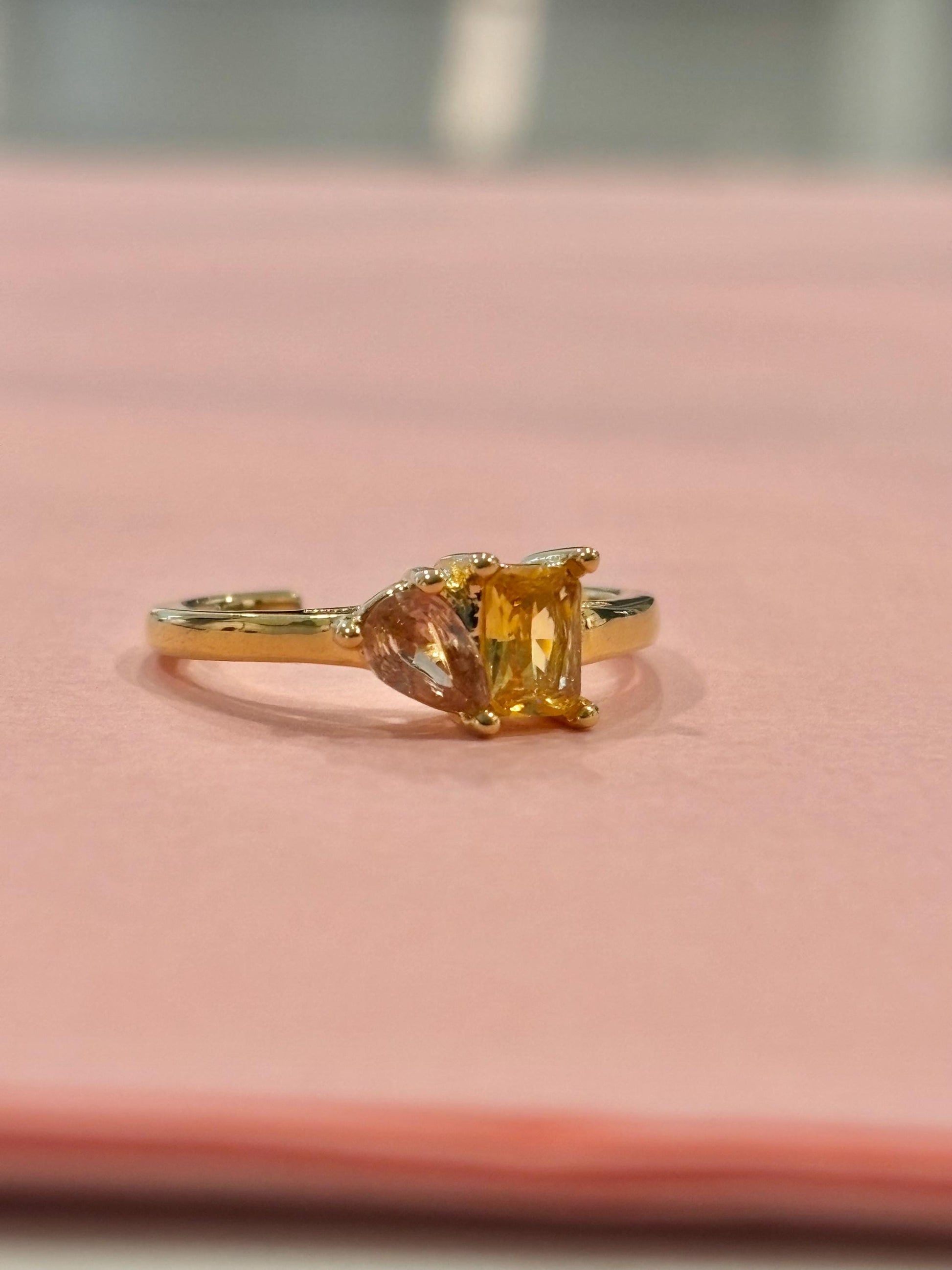 Vibrant Two Gemstone Statement Ring