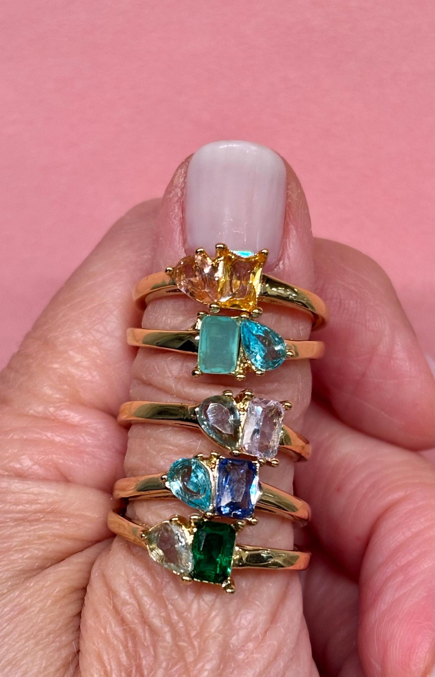 Vibrant Two Gemstone Statement Ring