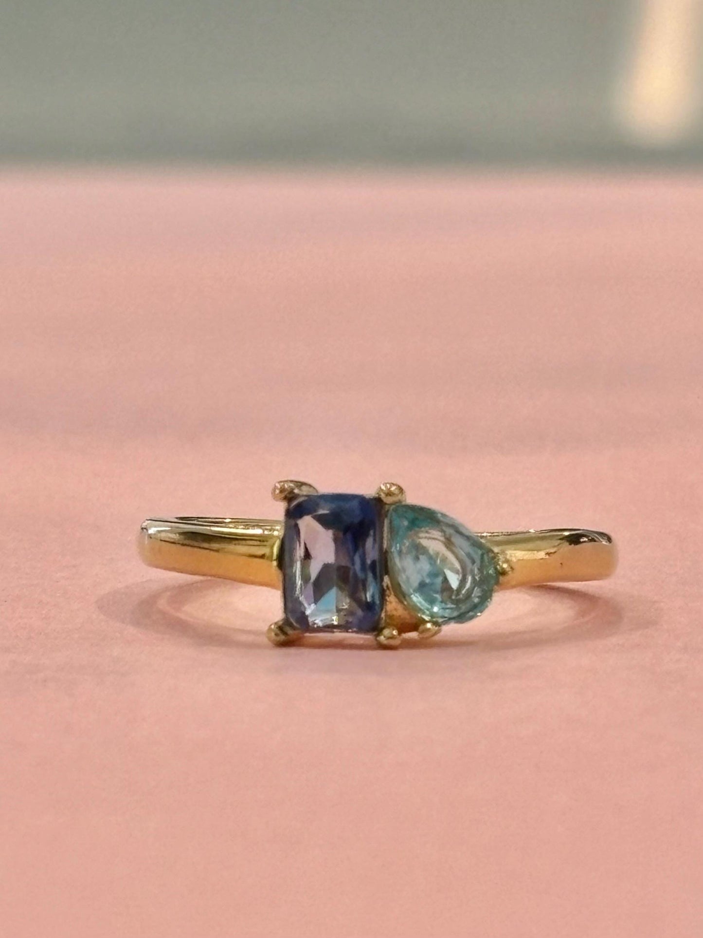 Vibrant Two Gemstone Statement Ring