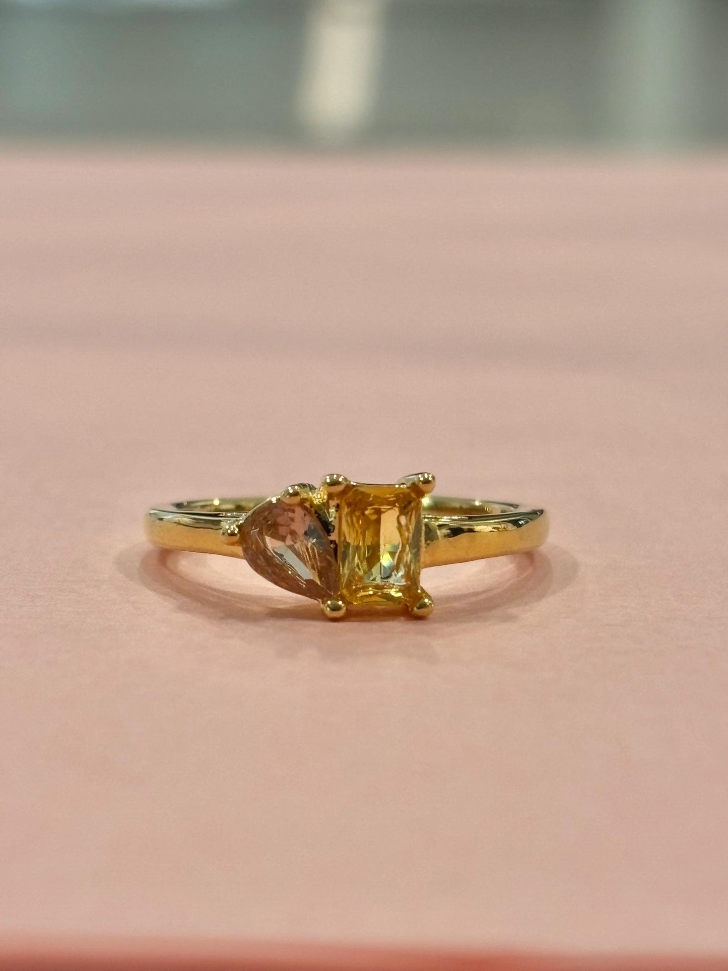 Vibrant Two Gemstone Statement Ring