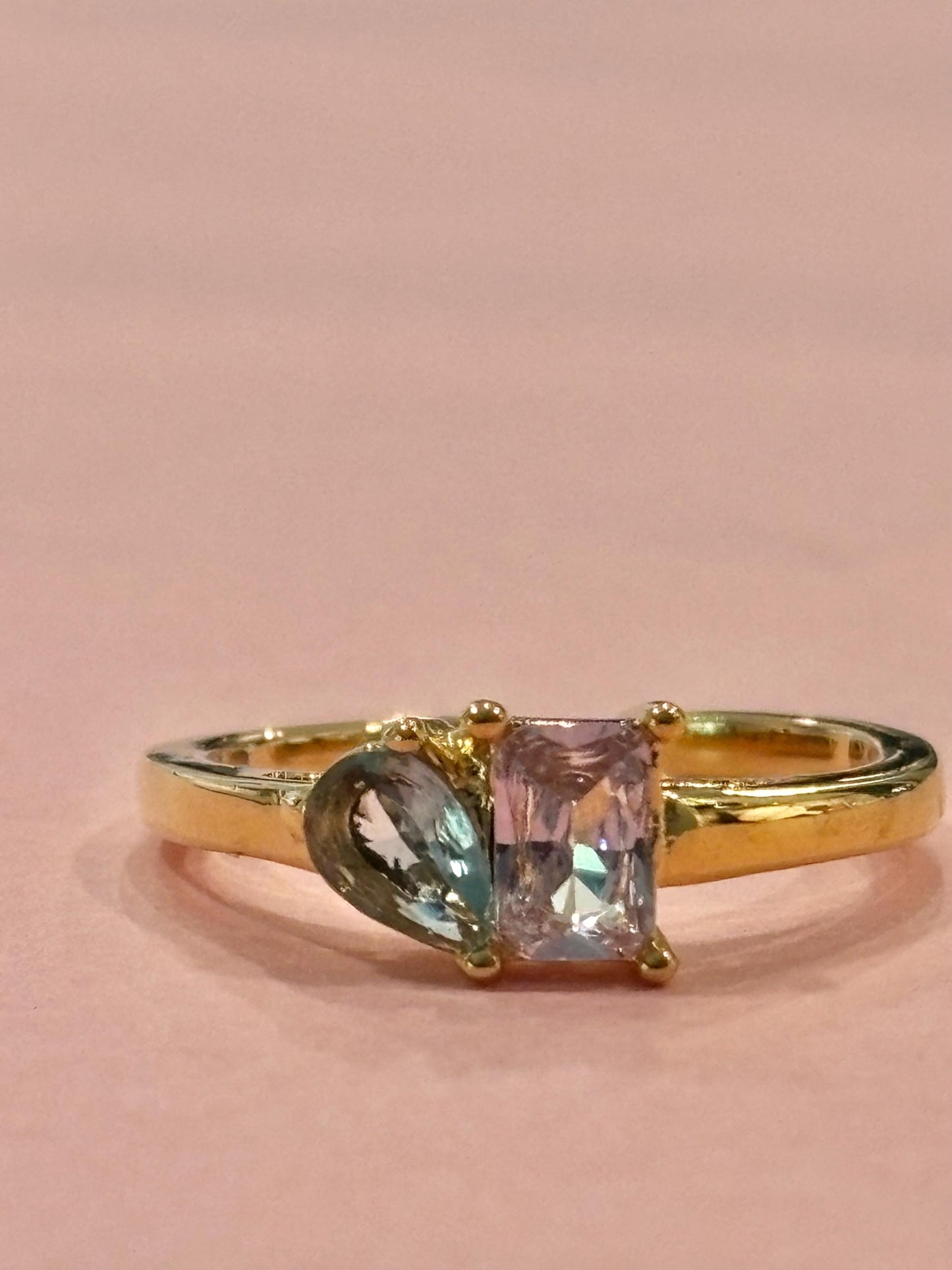 Vibrant Two Gemstone Statement Ring