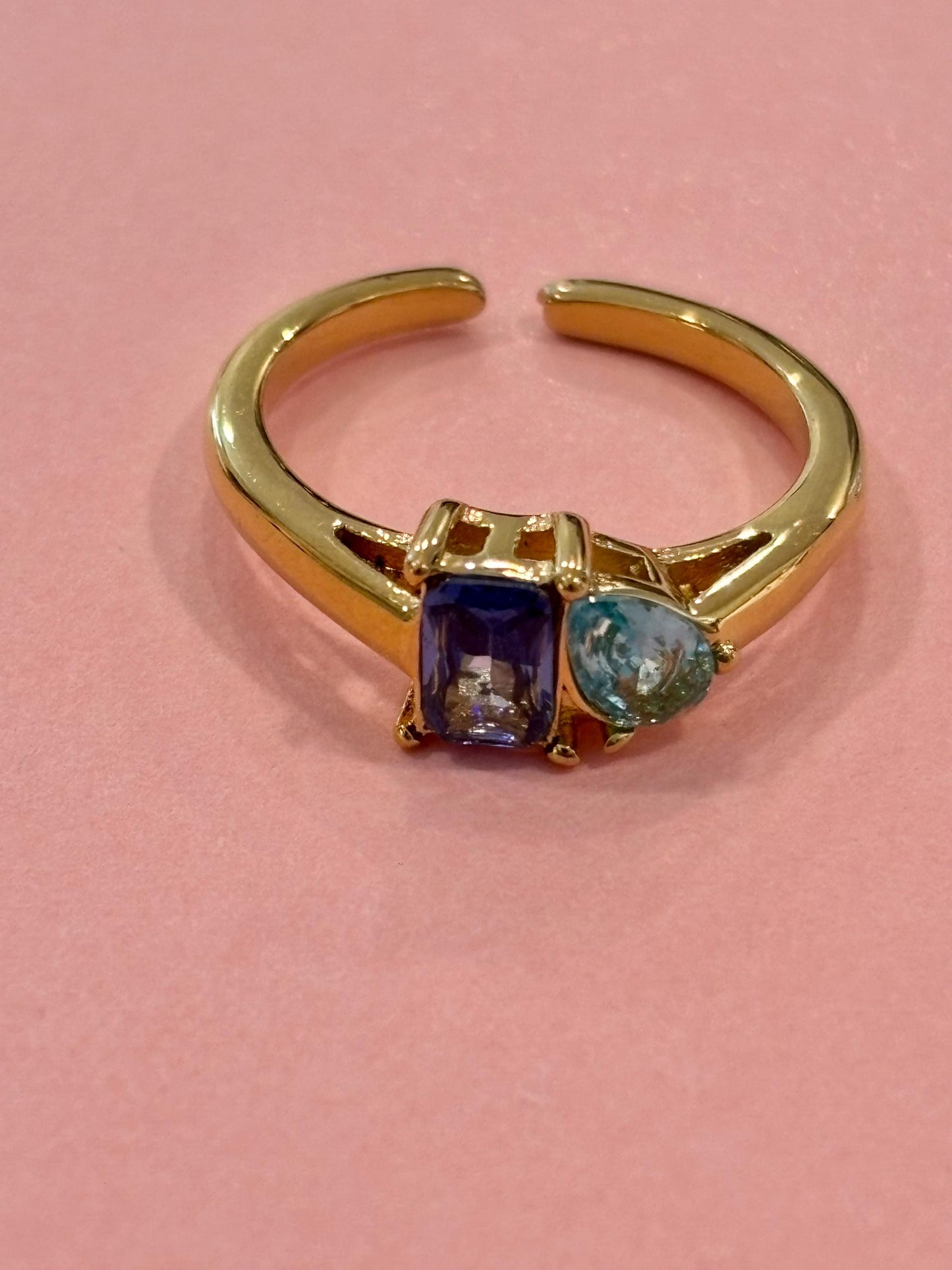 Vibrant Two Gemstone Statement Ring