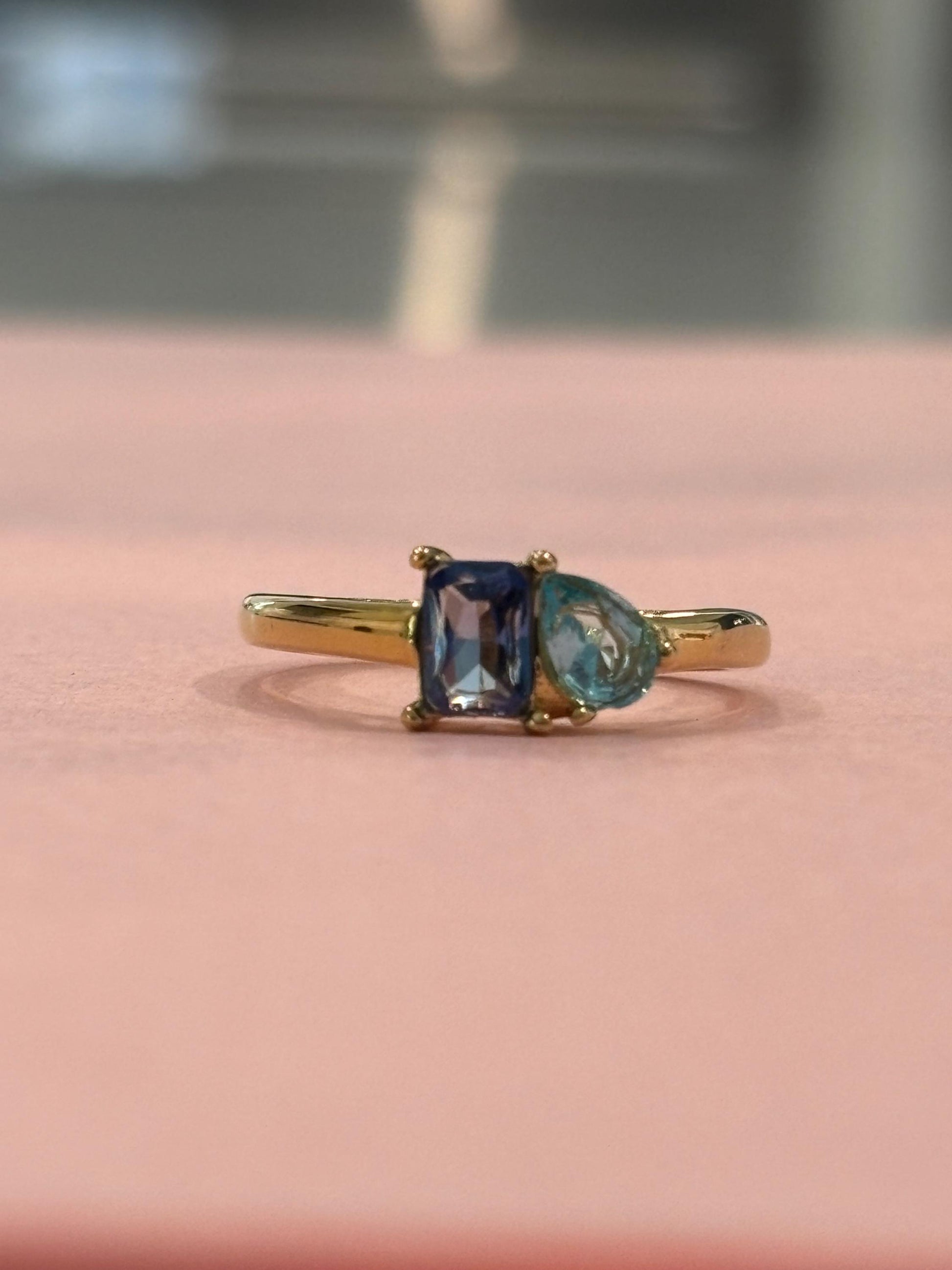 Vibrant Two Gemstone Statement Ring