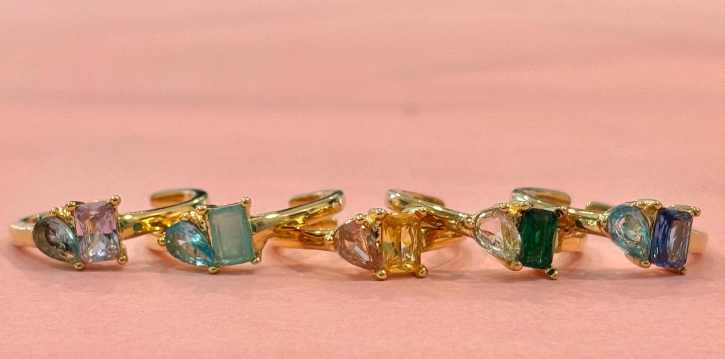 Vibrant Two Gemstone Statement Ring